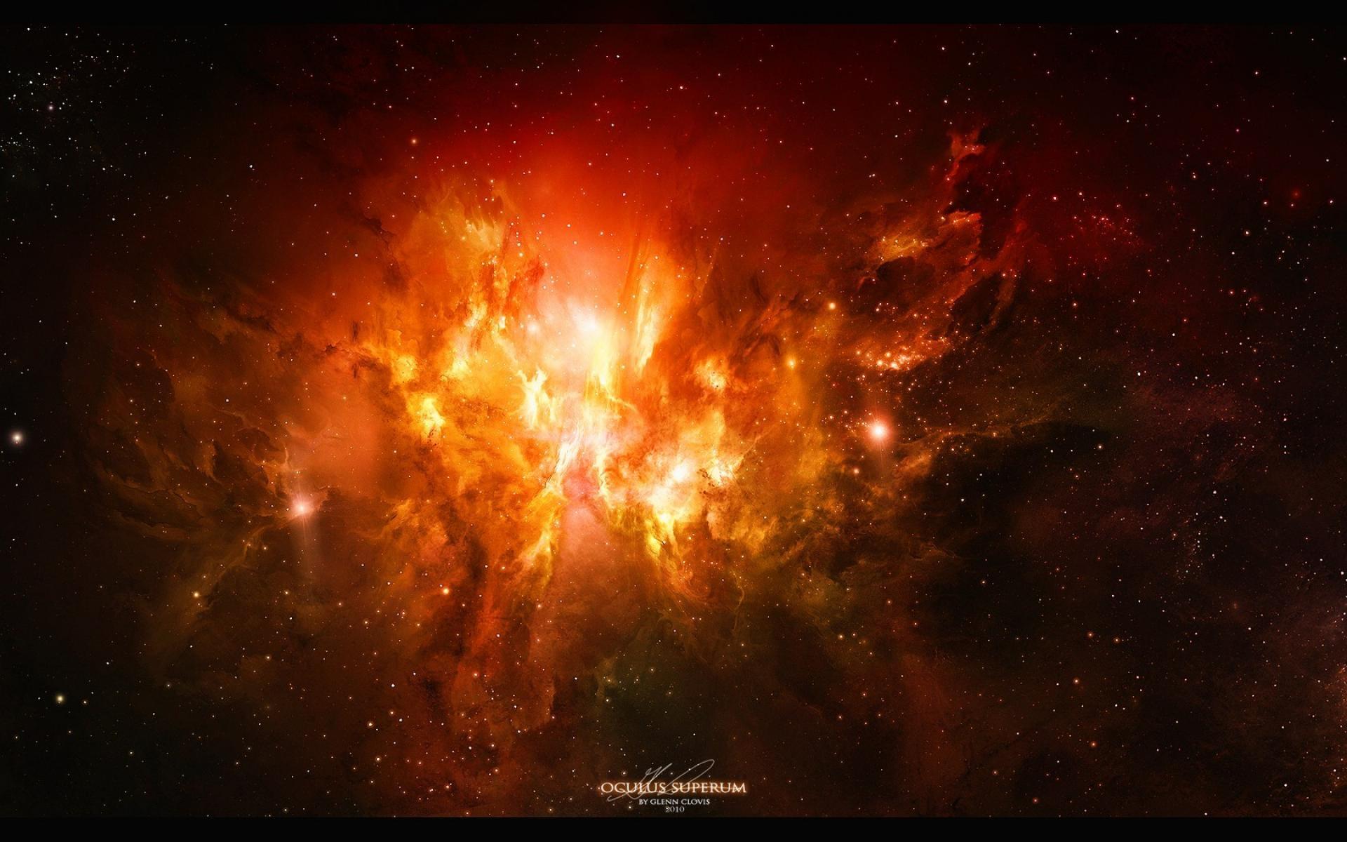 Fire Cloud Space Background