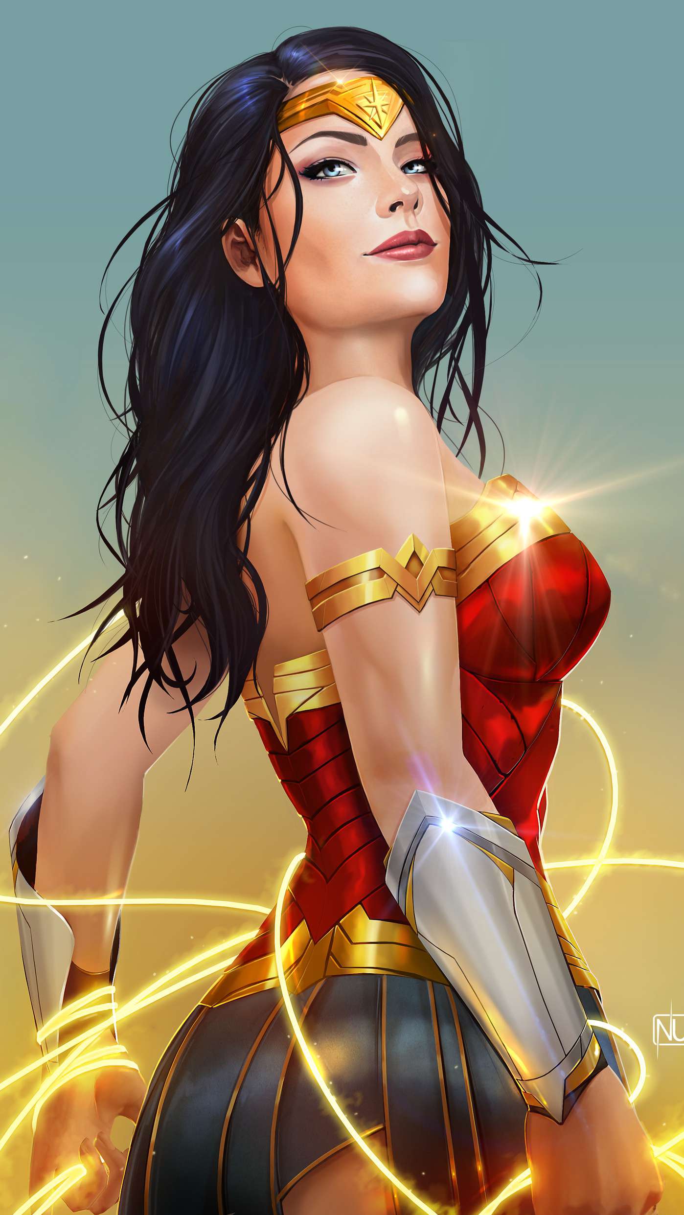 1398x2483 Wonder Woman Animated Art IPhone Wallpaper Wallpaper : iPhone Wallpaper