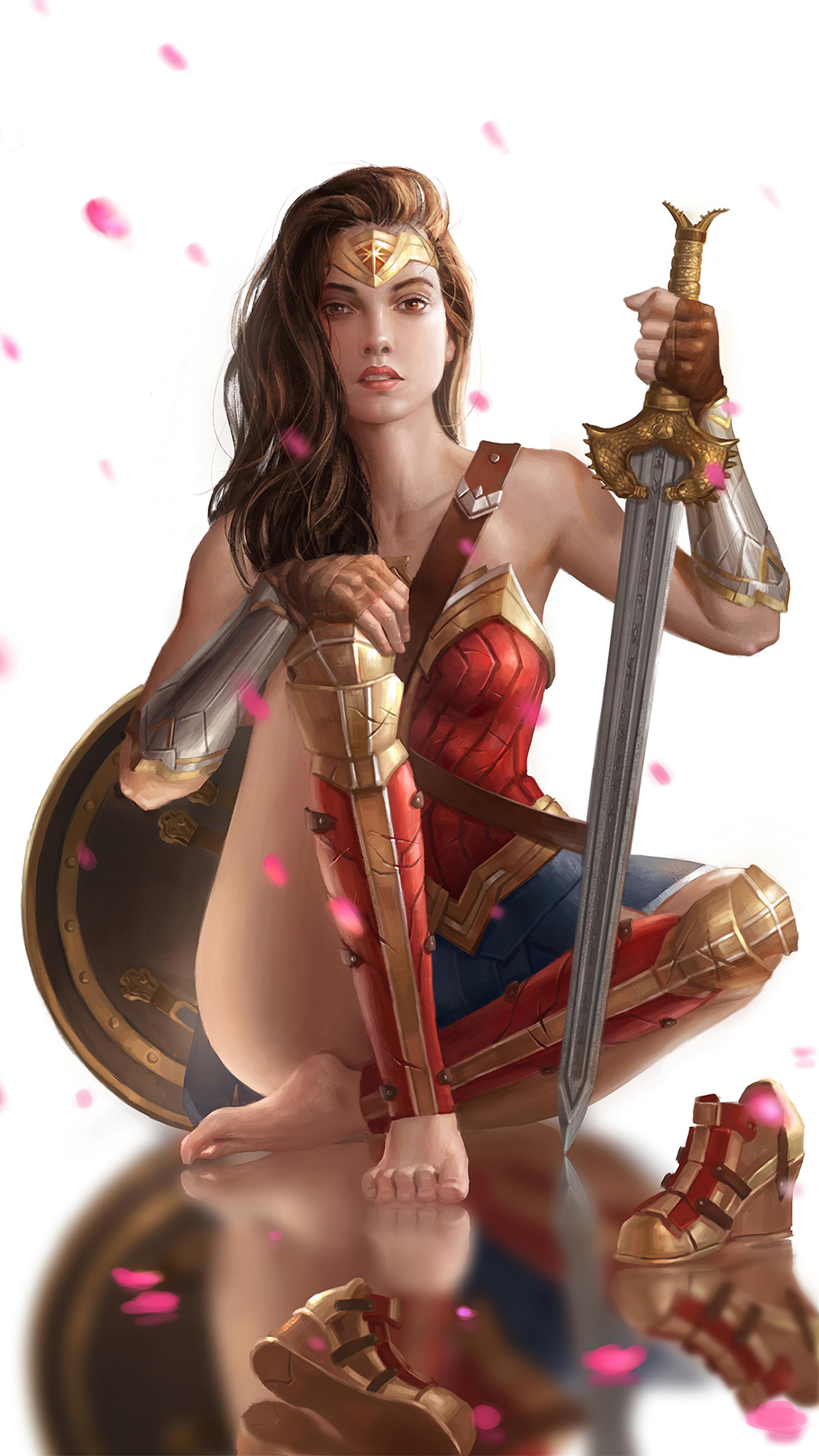 2160x3840 Wonder Woman, Sword, 4K phone HD Wallpaper, Image, Background, Photo and Picture HD Wallpaper