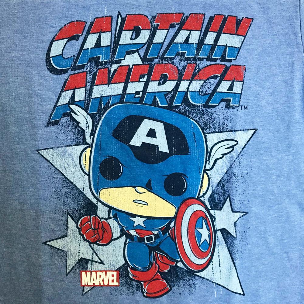 1000x1000 Pop! Tees Marvel Captain America Retro (S)