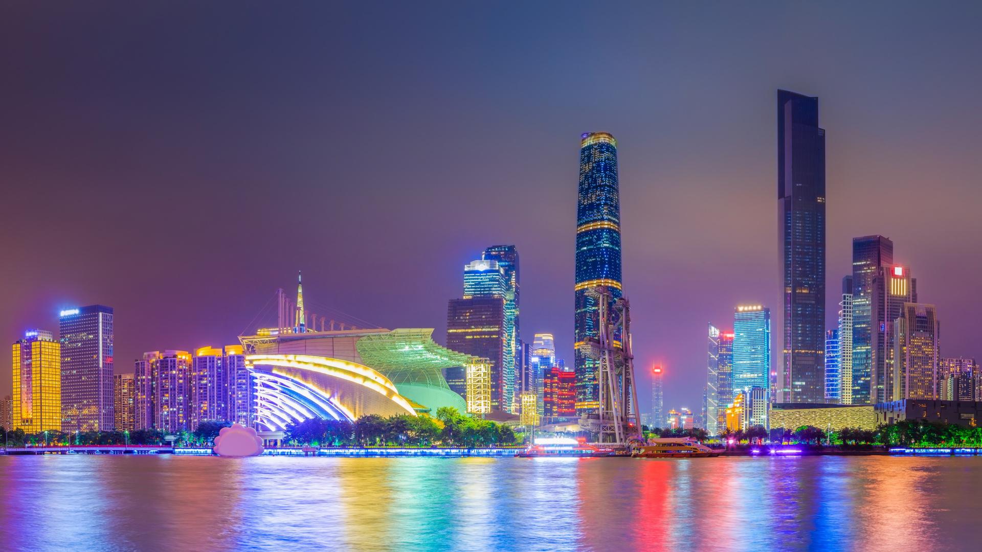 1920x1080 Metropolis, Reflection, Guangzhou, Skyscraper, Landmarkünyanın En Lüks Şehirleri HD Wallpaper