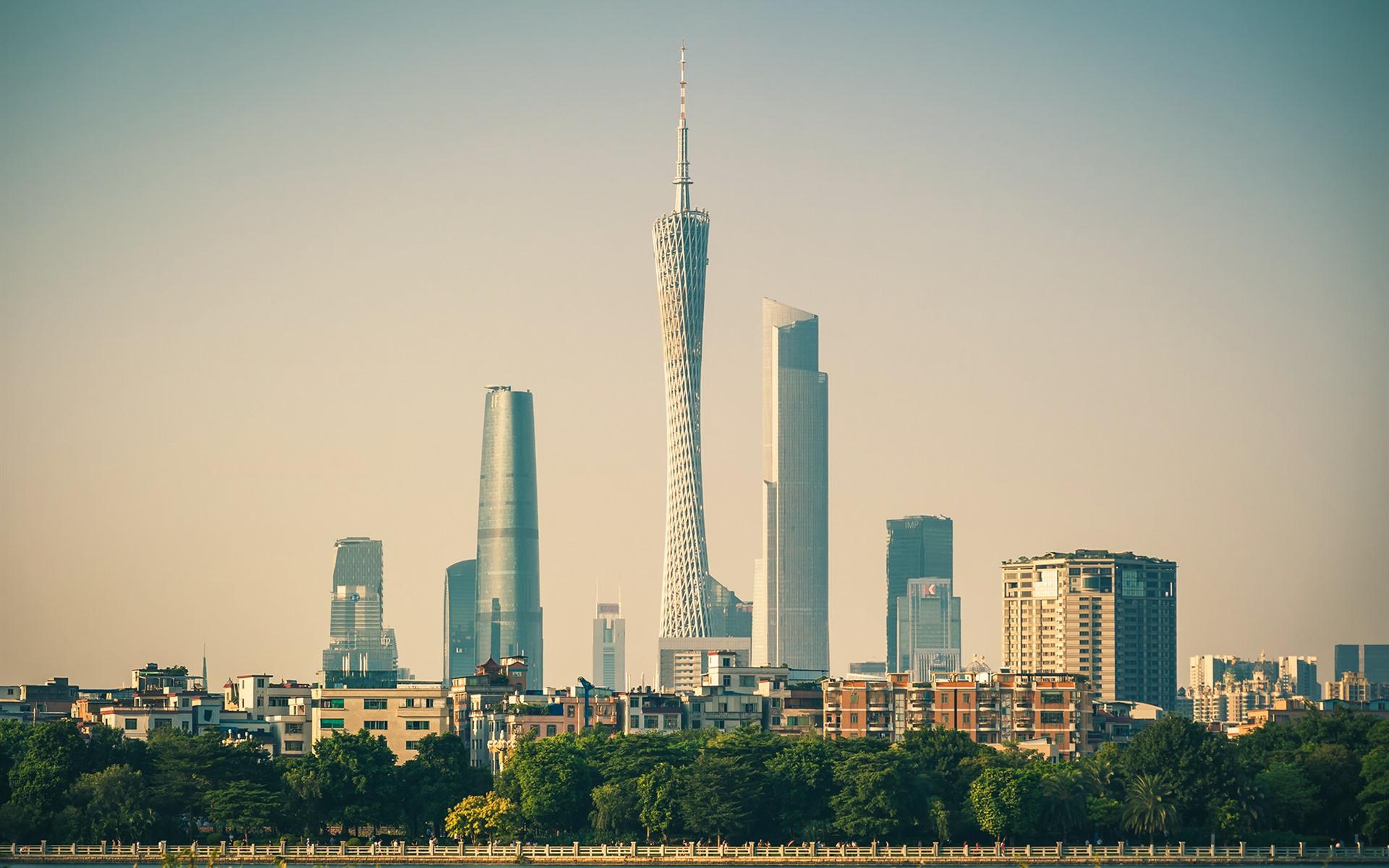 1920x1200 Wallpaper City, Guangzhou, skyscrapers, tower, China 1920x1200 HD Picture, Image