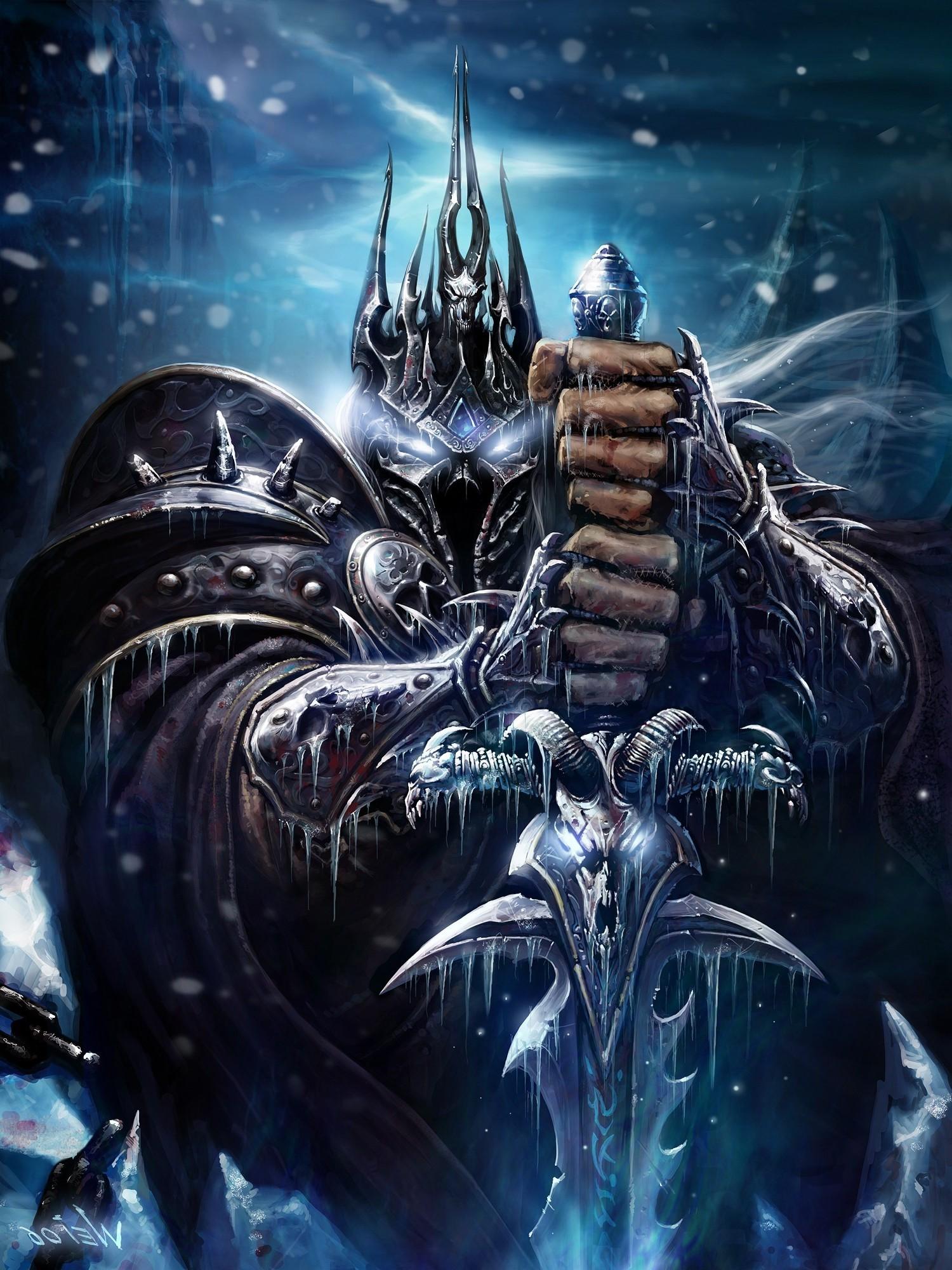 1500x2000 arthas world of warcraft wrath of the lich king wallpaper