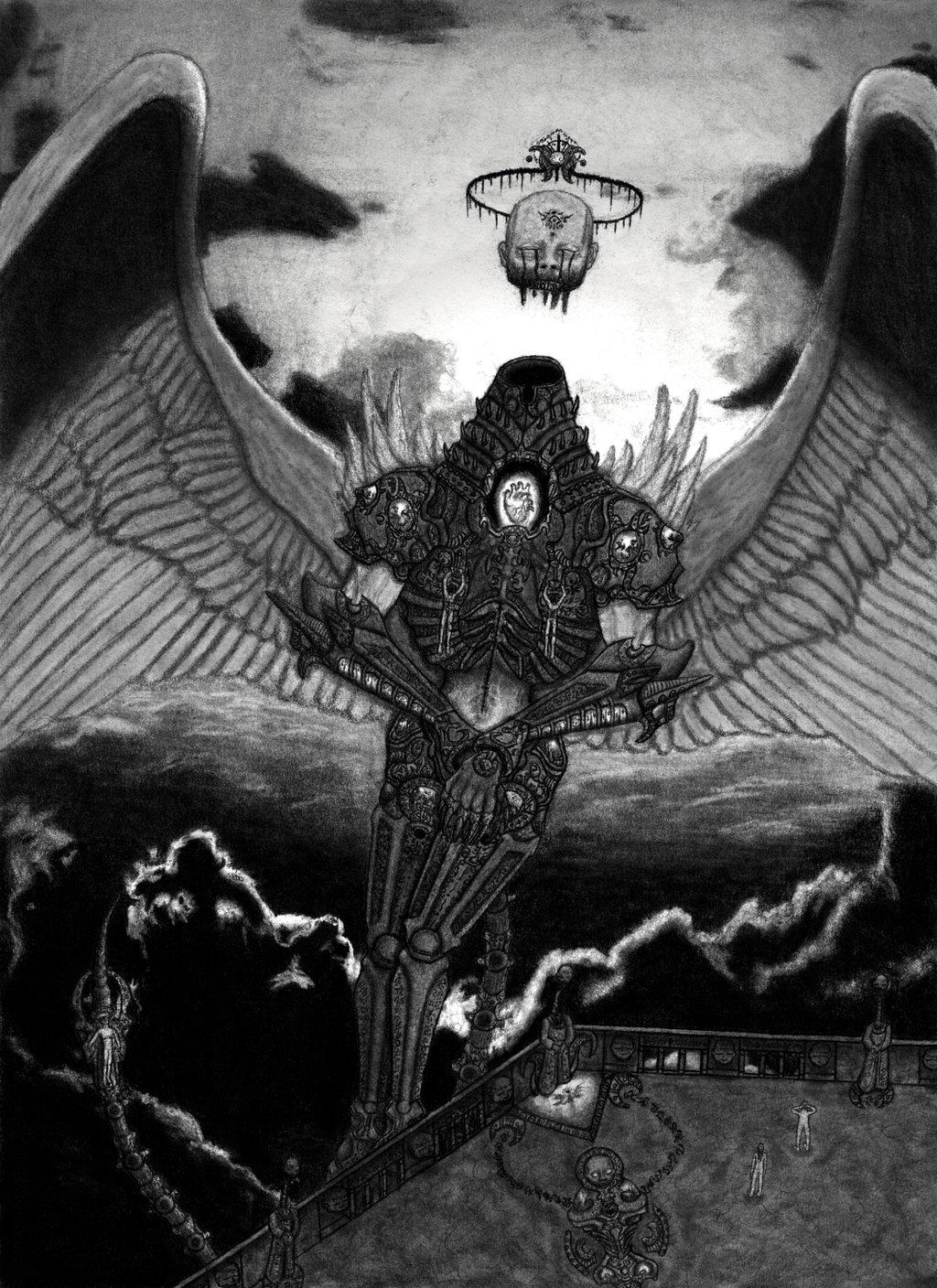 1024x1408 This art piece reminded me of Berserk. Could easily pass for a godhand