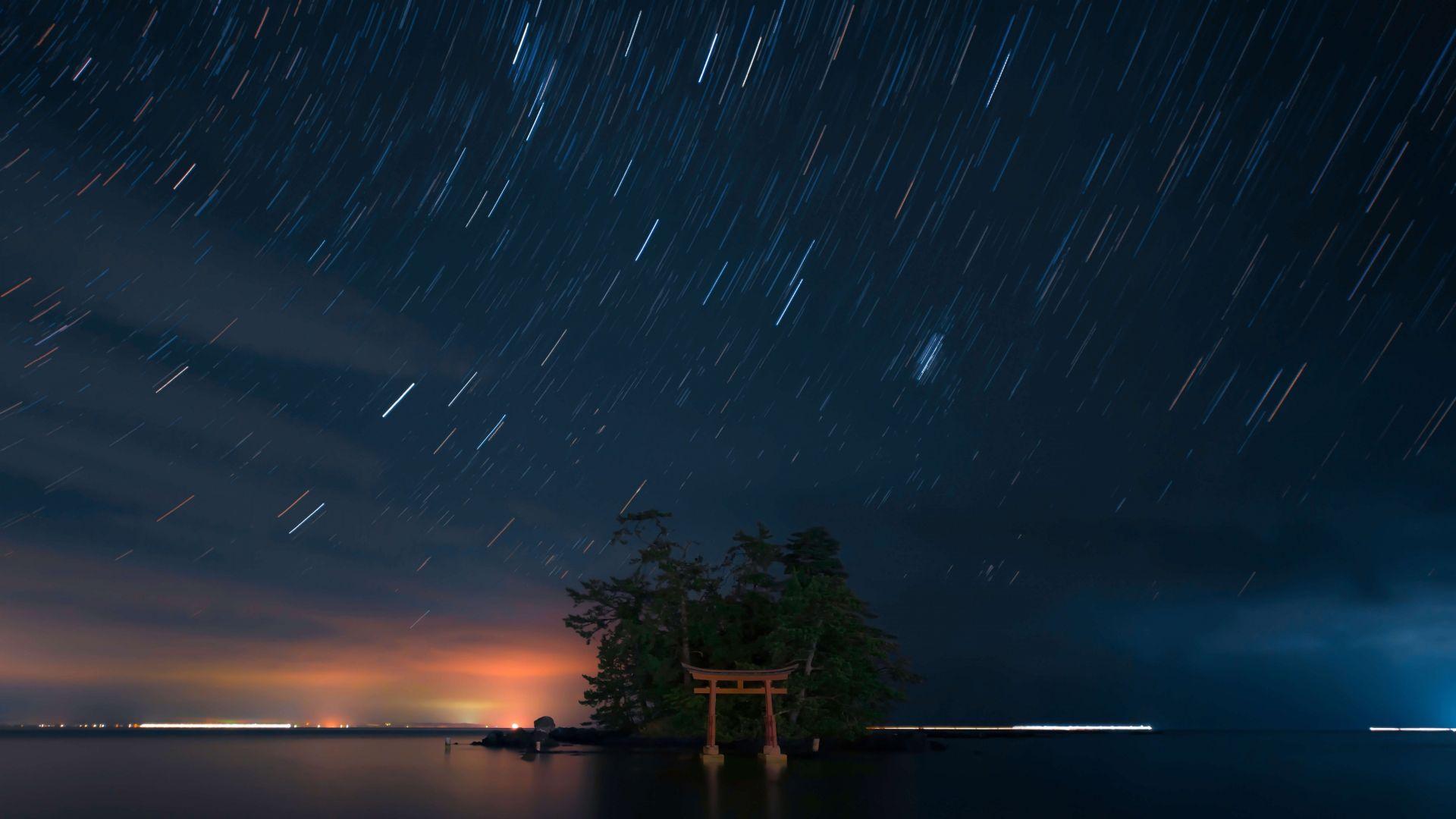 1920x1080 Desktop wallpaper windows microsoft stock, night, lake, HD image, picture, background, 9b092f