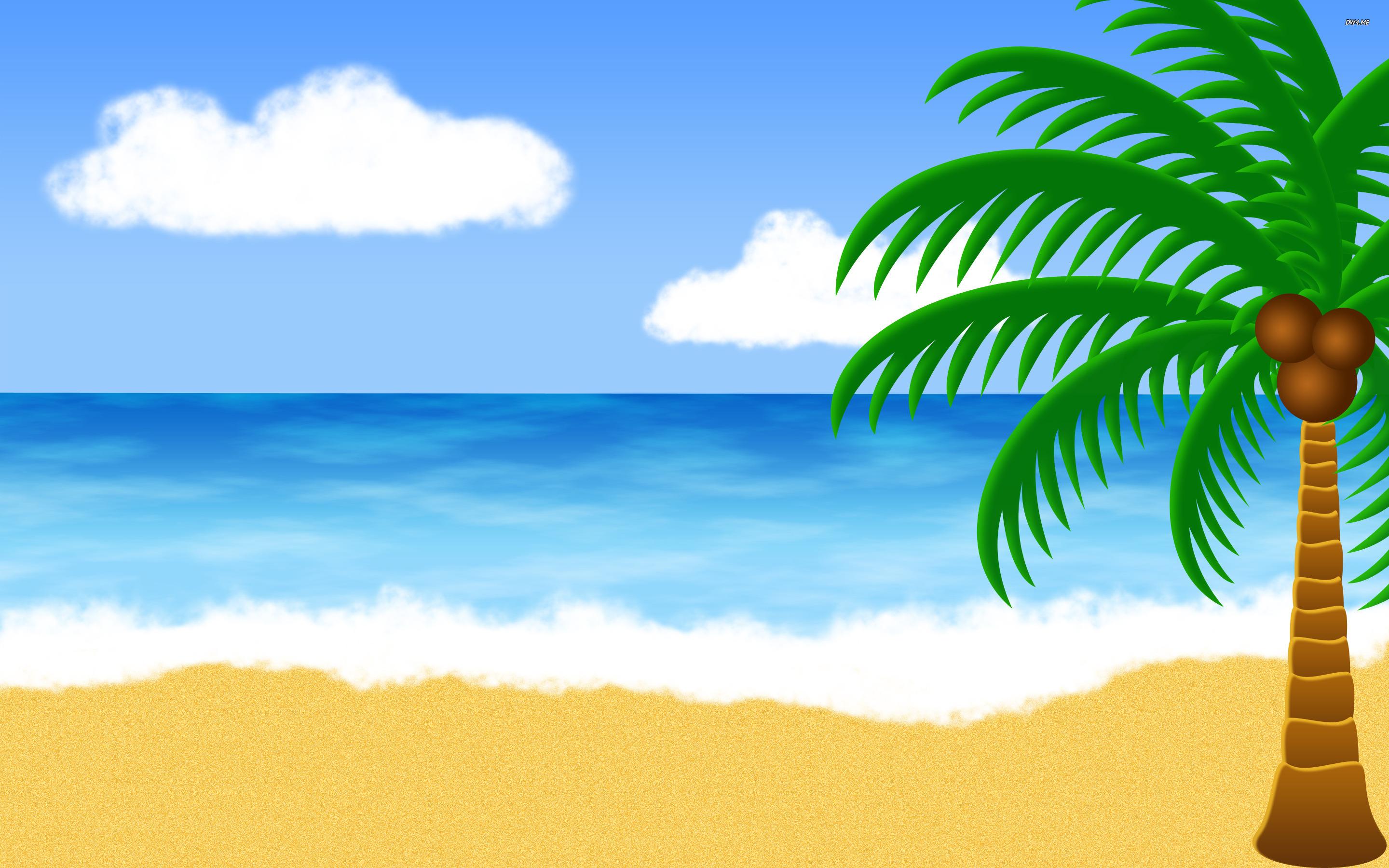 2880x1800 Tropical Beach Wallpaper Digital Art Wallpaper 1575 #XmLDpV