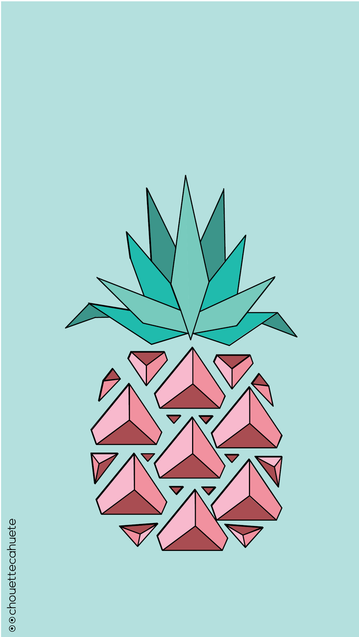 721x1280 Cute pastel pineapple wallpaper