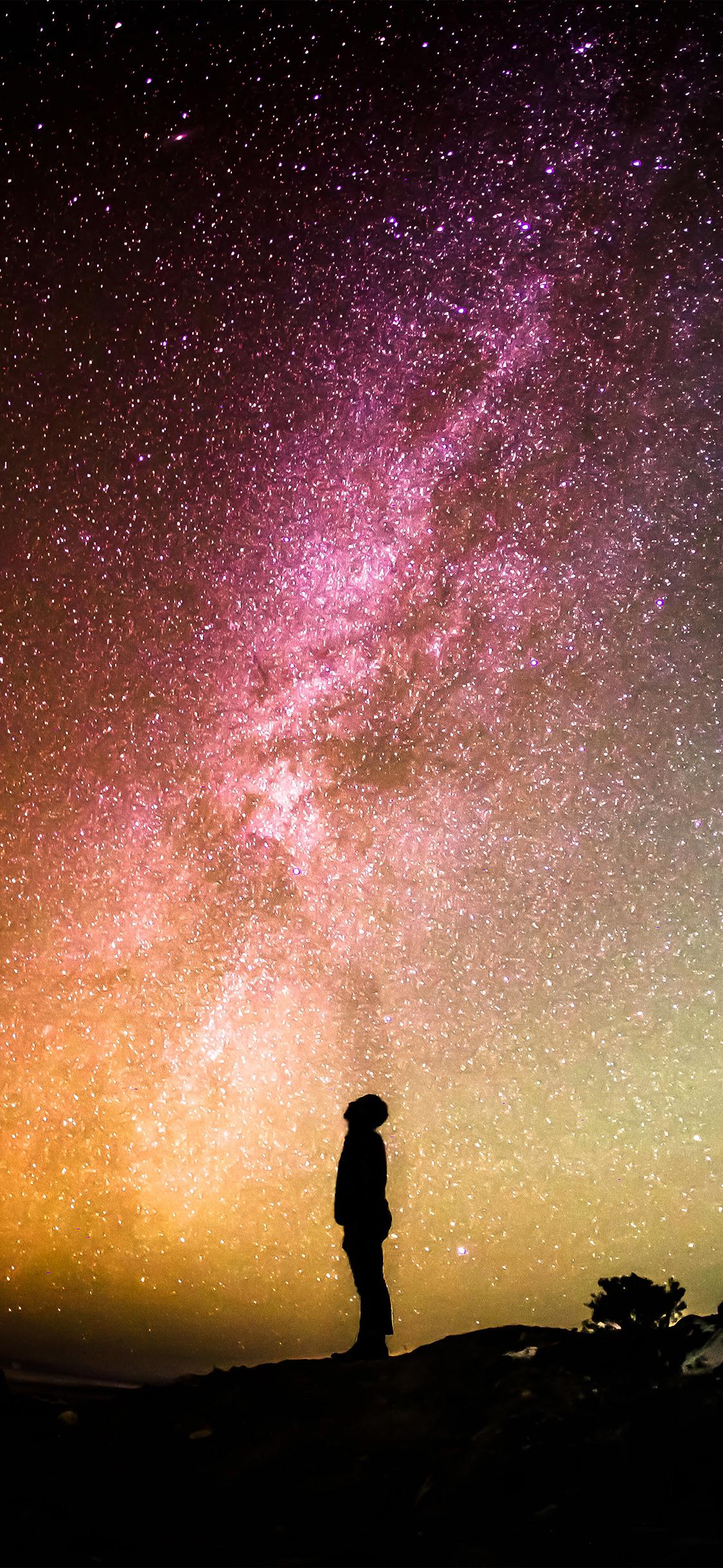 1125x2436 iPhone X wallpaper. sky galaxy milkyway space night