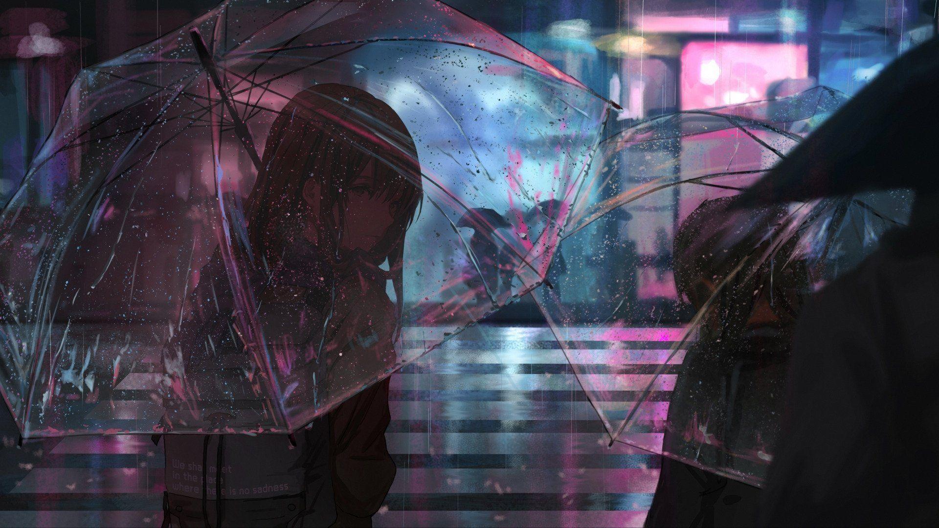 1920x1080 Depressed Anime Computer Wallpaper