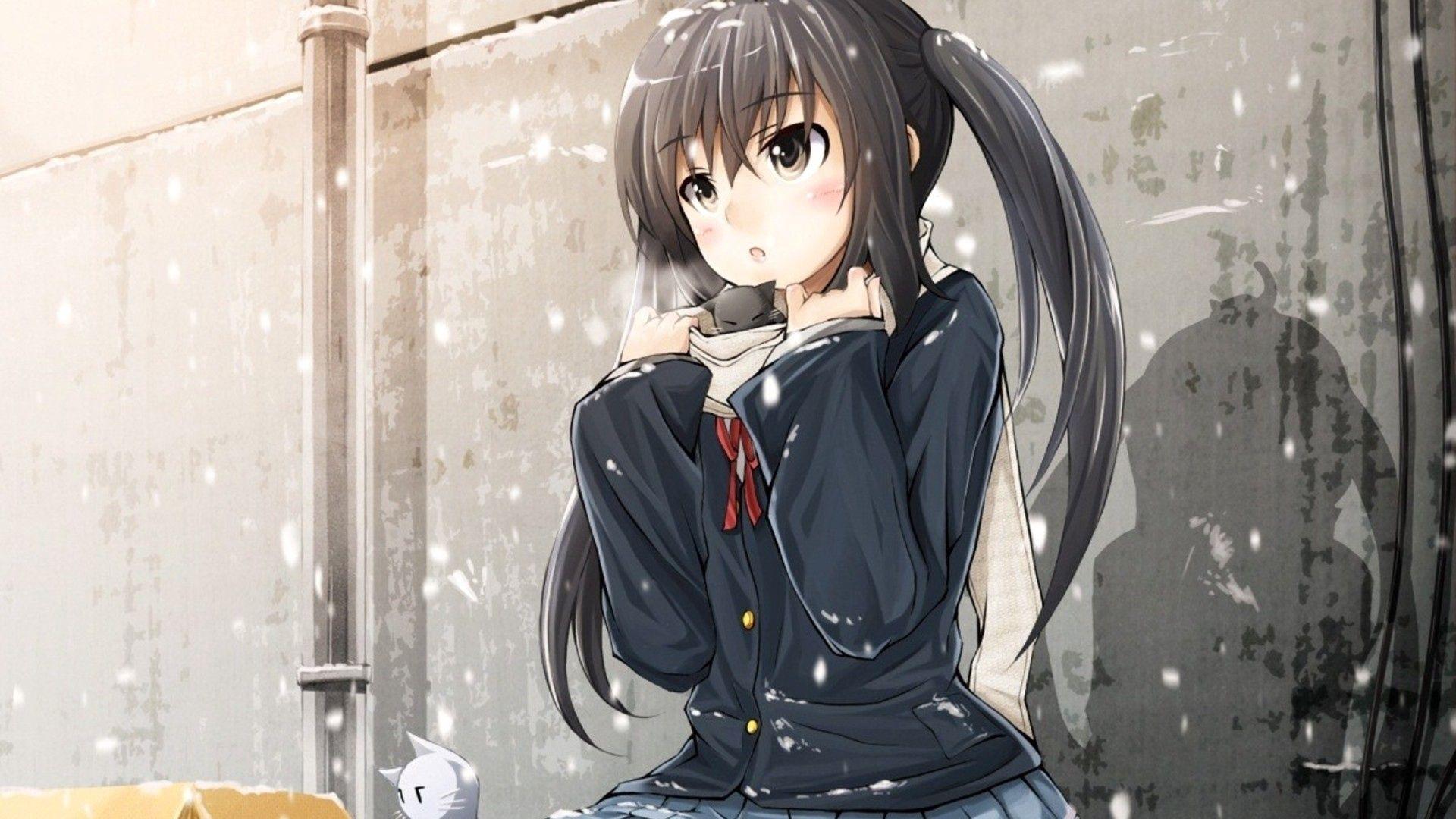 1920x1080 Anime, Cute, Girls Cute, Girls, Sad Wallpaper HD 4K Free Download