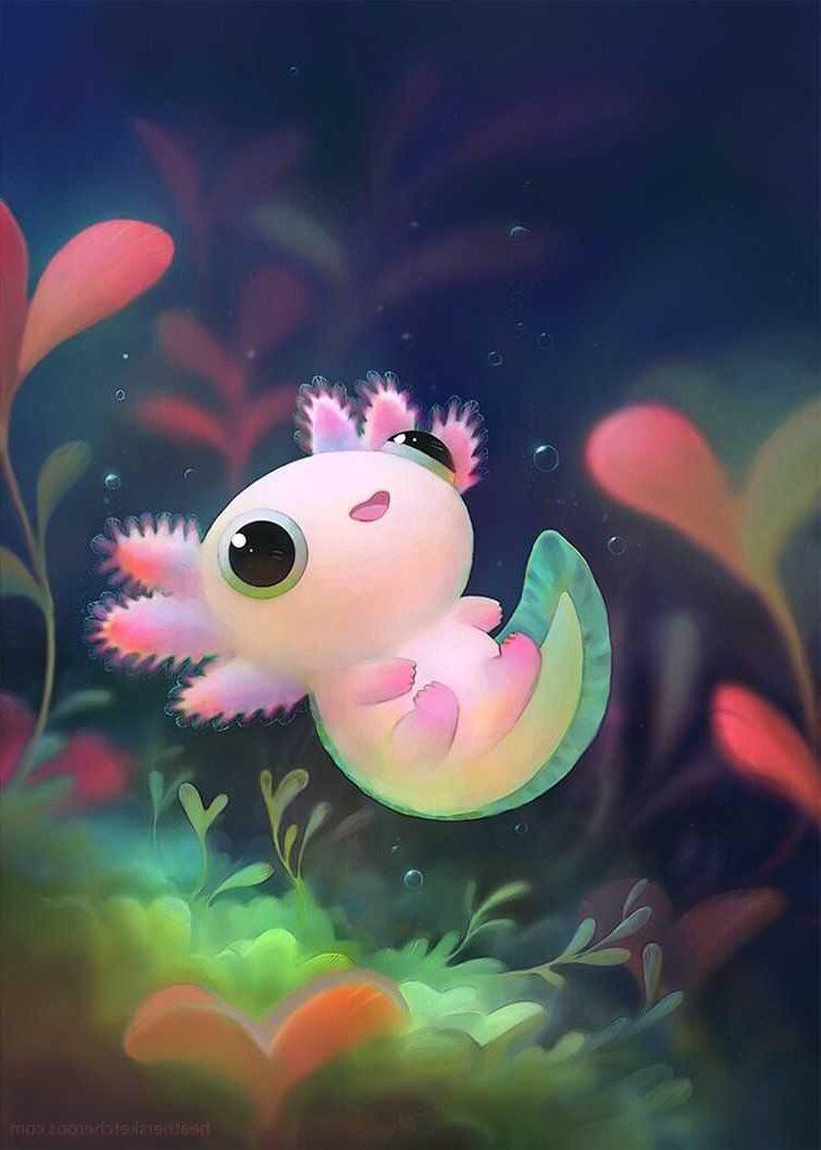 750x1050 Axolotl Wallpaper