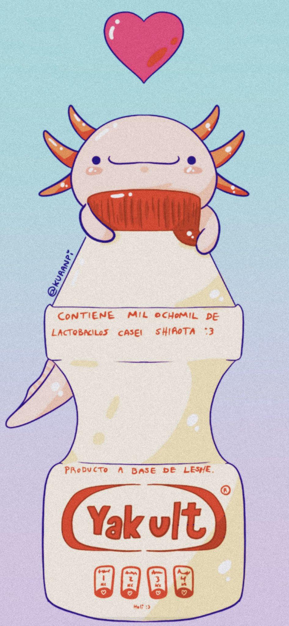 946x2048 Kuranpi - #wallpaper #axolotl #kawaii #yakult tqm