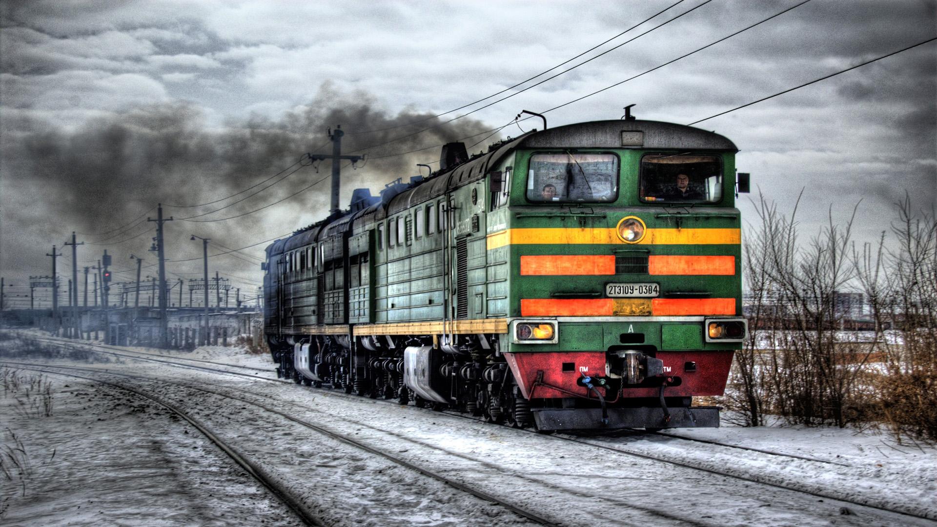 1920x1080 Desktop Wallpaper Railroad, Train, Rail, Snow, Winter, HD Image, Picture, Background, N3czbd