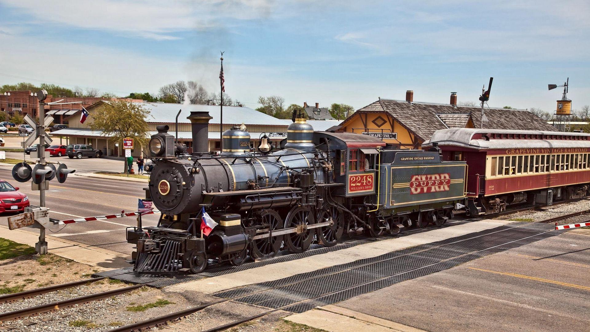 1920x1080 Download wallpaper 1920x1080 train, locomotive, railroad full hd, hdtv, fhd, 1080p HD background
