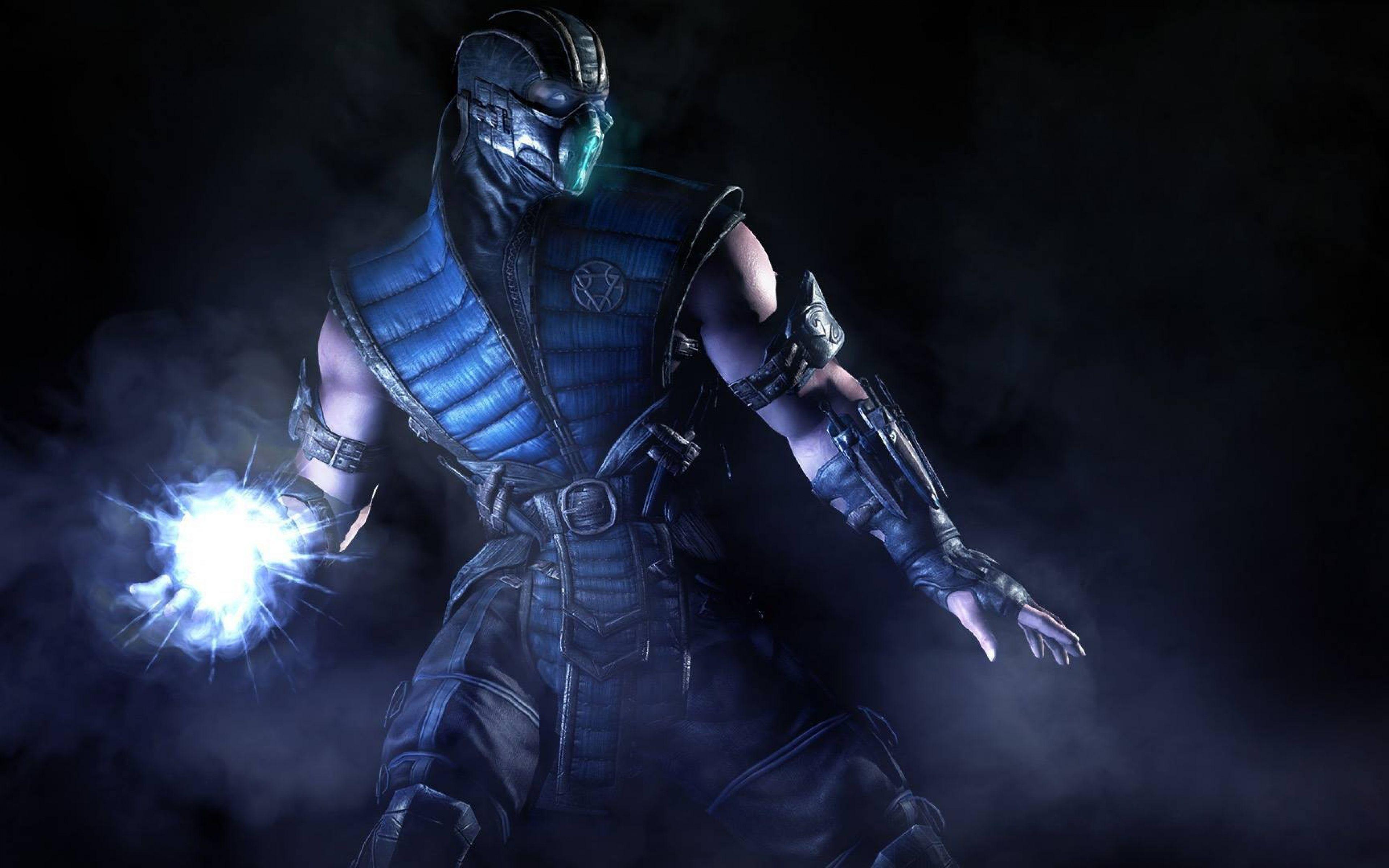 3840x2400 HD Background Mortal Kombat X Sub Zero Blue Steel Mask Art Character