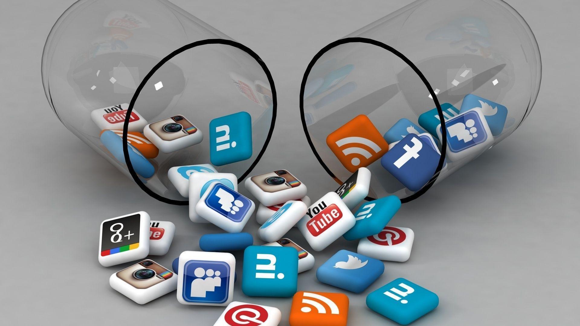 1920x1080 Social Media Icon Wallpaper