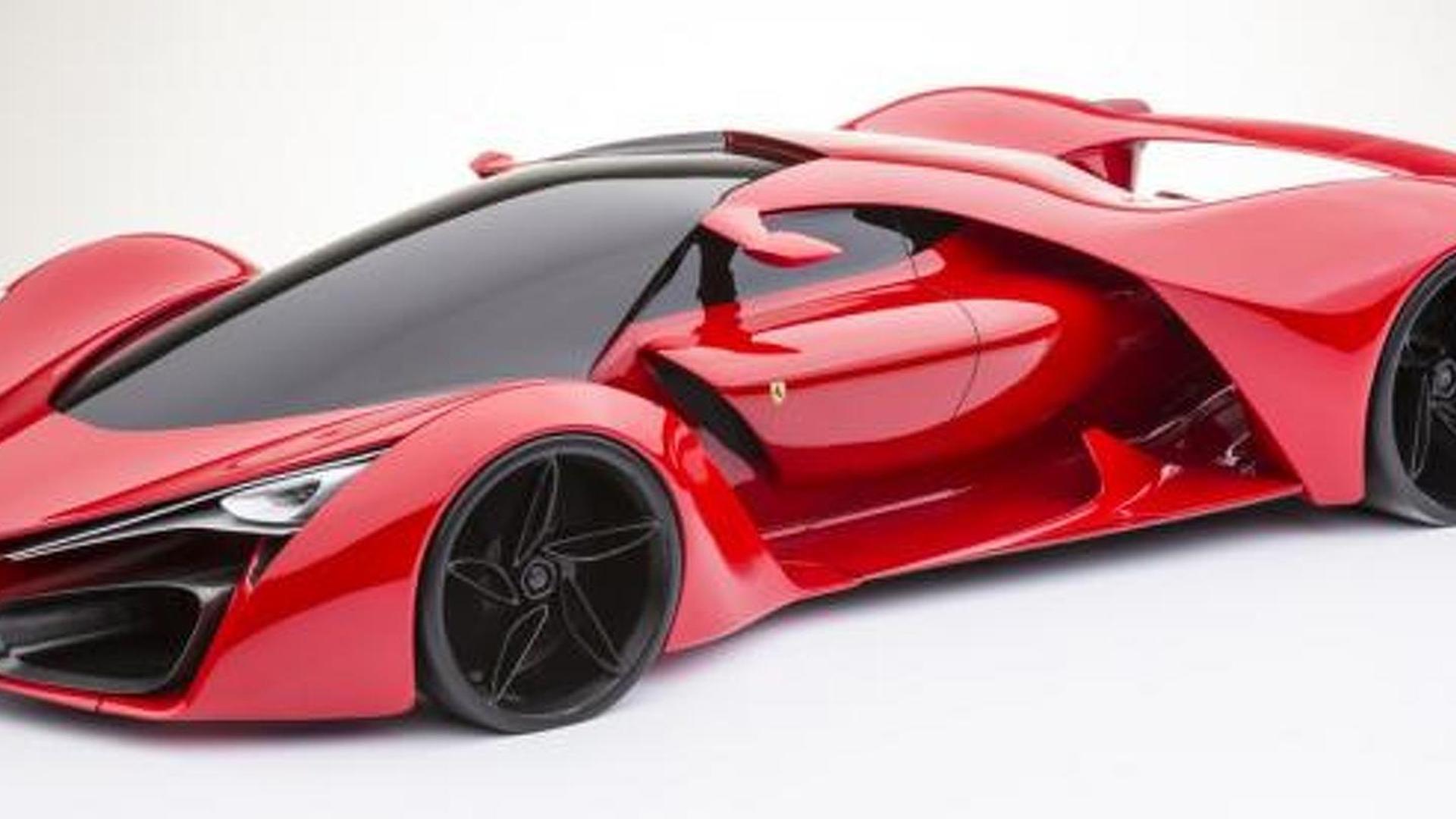1920x1080 Future Ferrari flagship F80 supercar rendered, comes from outer space