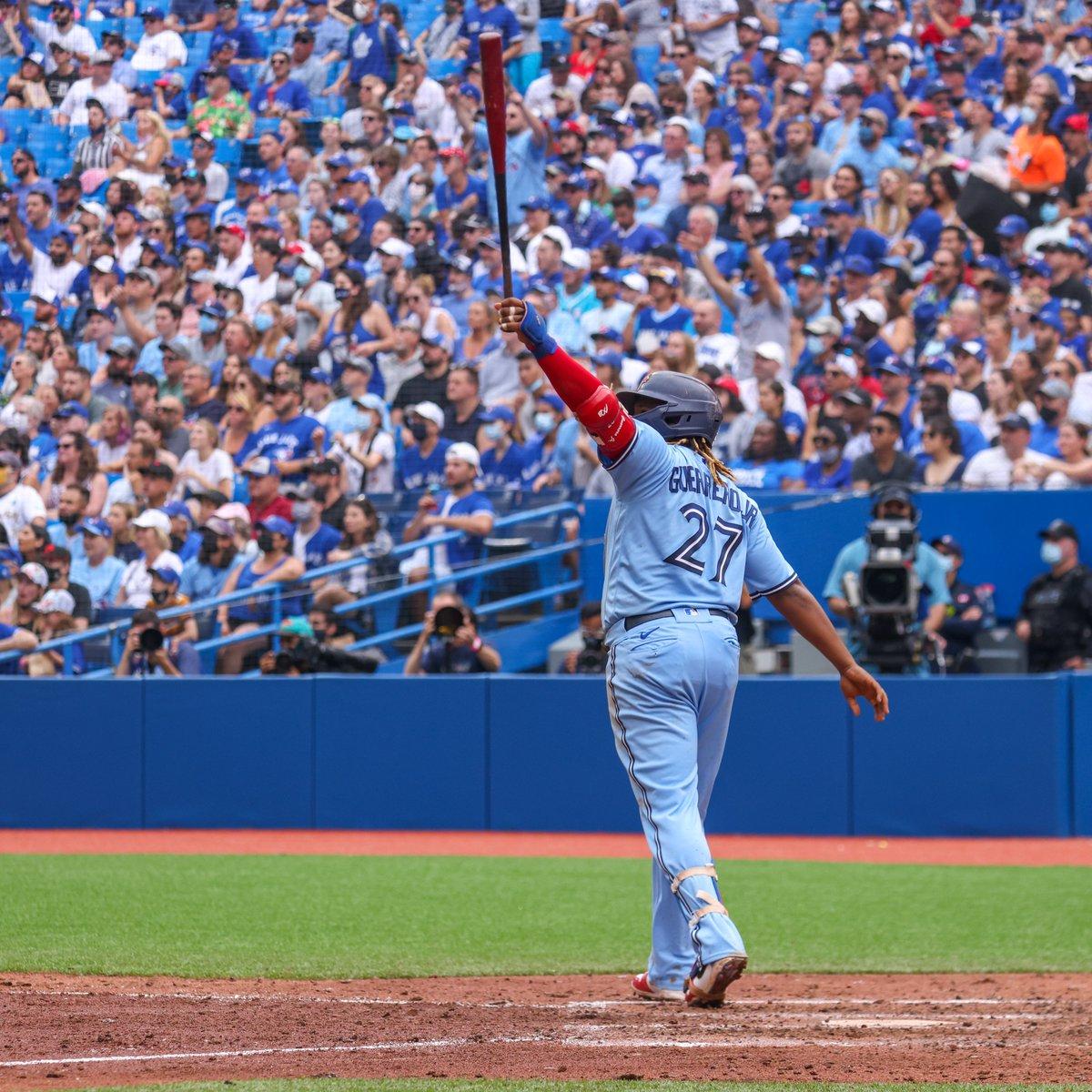 1200x1200 Toronto Blue Jays. 1987: George Bell Hits 35th Homer In Team's 110th Game, MVP Winning Season. Aug 2021: Vladimir Guerrero Jr. Hits 35th Homer In Team's 110th Game