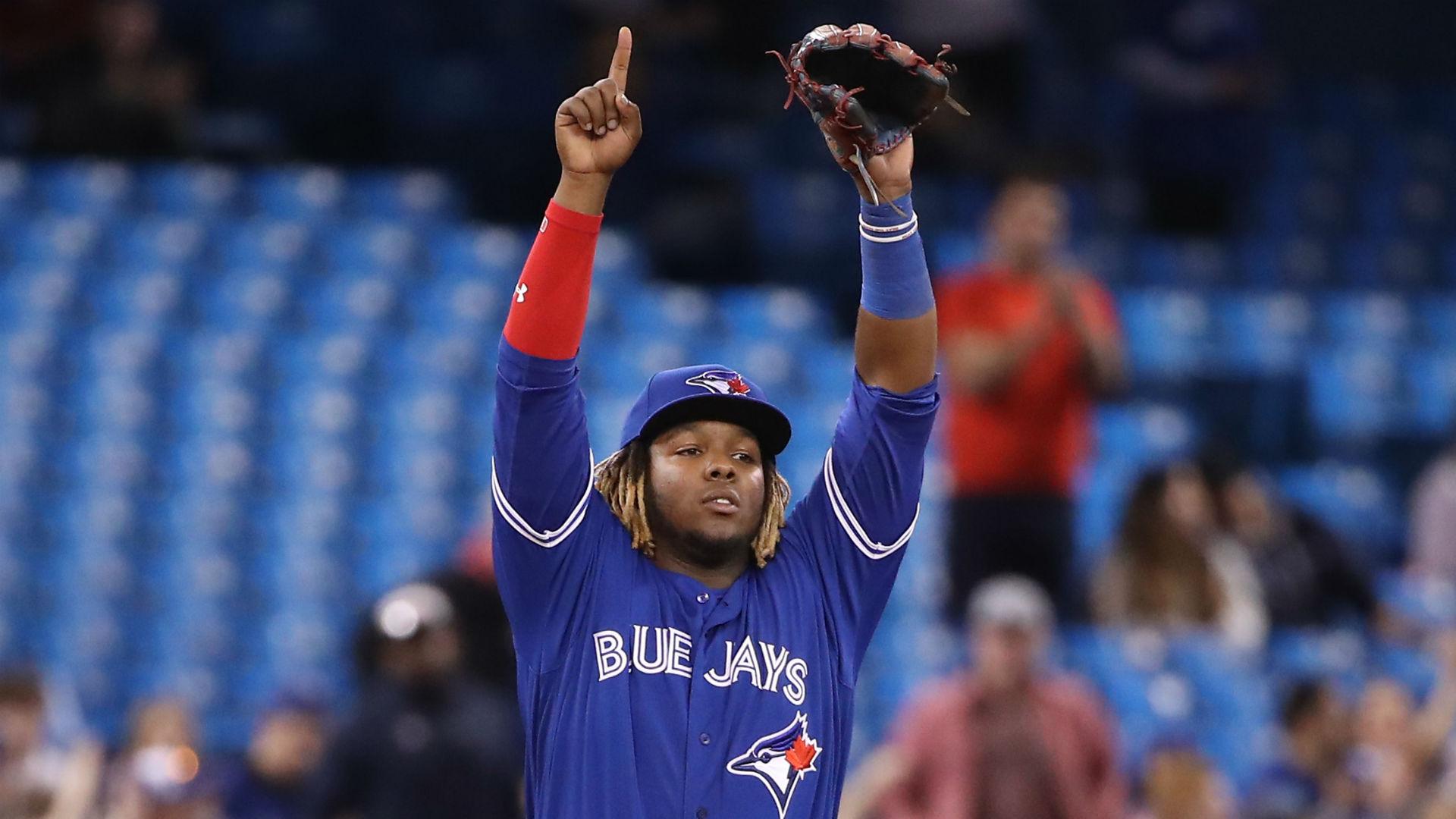 1920x1080 NBA Playoffs 2019: Drake Welcomes Vladimir Guerrero Jr. To Toronto At Game 1 Of Raptors Sixers. NBA.com Canada. The Official Site Of