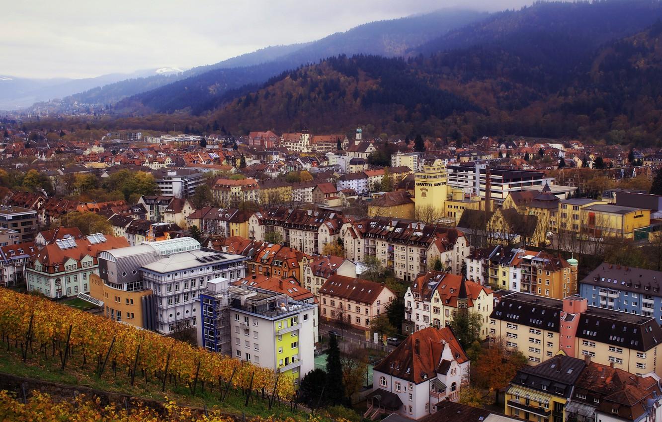 1332x850 Wallpaper Autumn, Forest, Nature, The City, Hills, Building, Home, Germany, Panorama, Germany, Baden Württemberg, Baden Wurttemberg, Freiburg Im Breisgau, Freiburg, Freiburg Im Breisgau Image For Desktop, Section город