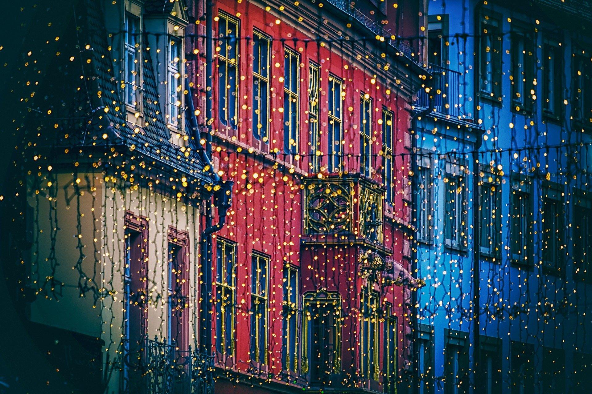 1920x1280 Christmas Lights in the City of Freiburg Germany HD Wallpaper