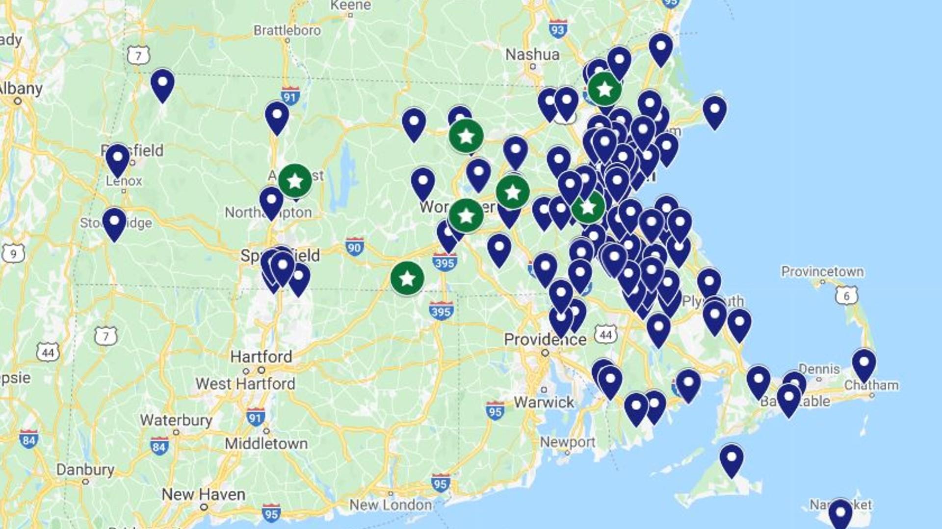 1920x1080 MAP: COVID 19 Vaccine Locations For First Responders