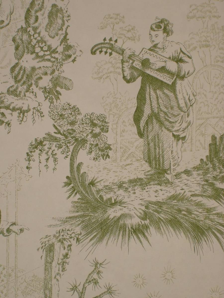 900x1197 Buy Chinese Toile Lotus Green Wallpaper from Lewis & Wood 89