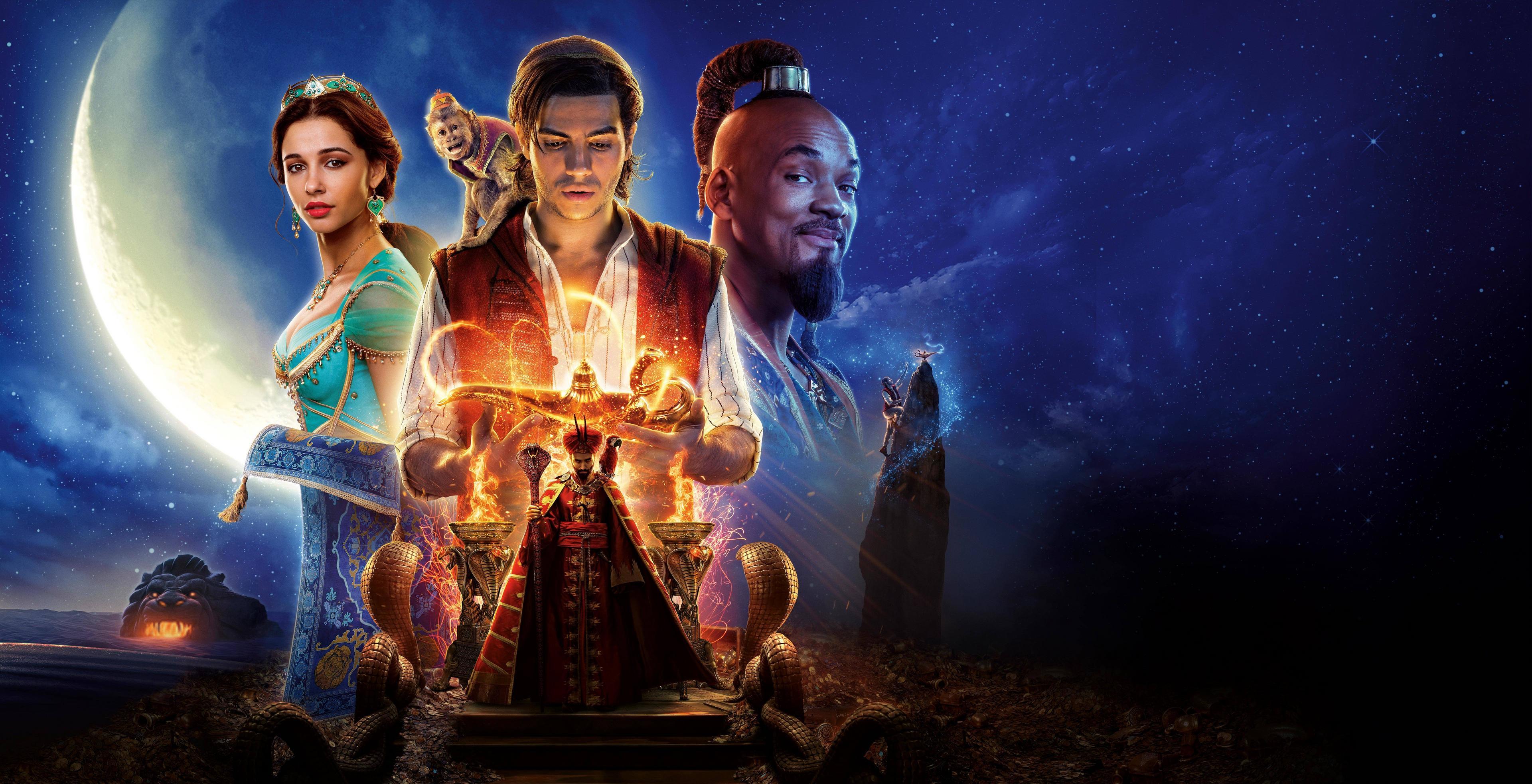3840x1967 Aladdin 2019 Movie Banner 8K Wallpaper, HD Movies 4K Wallpaper, Image, Photo and Background