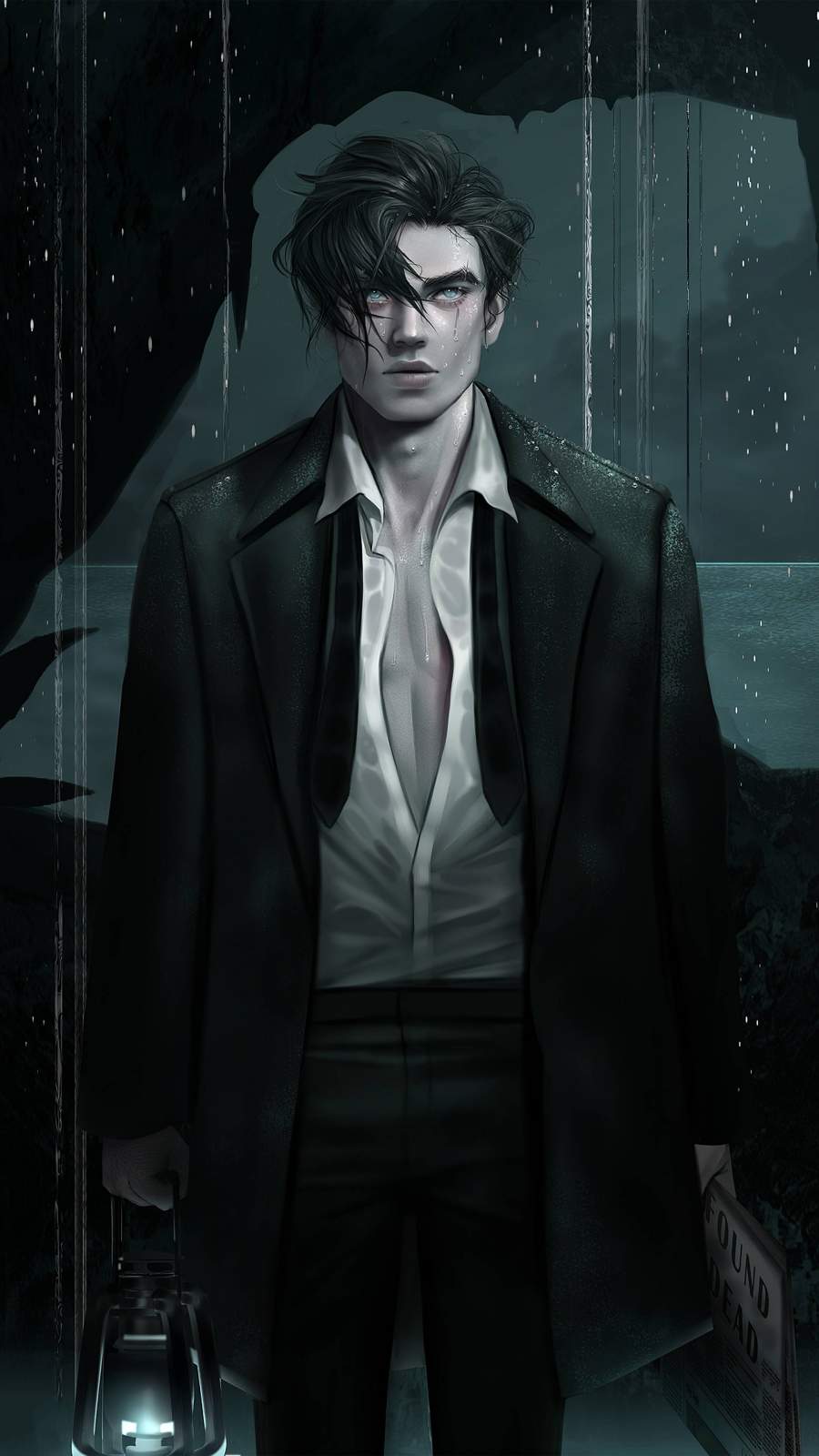 900x1600 Blue Eyes Anime Boy night light Mobile Wallpaper