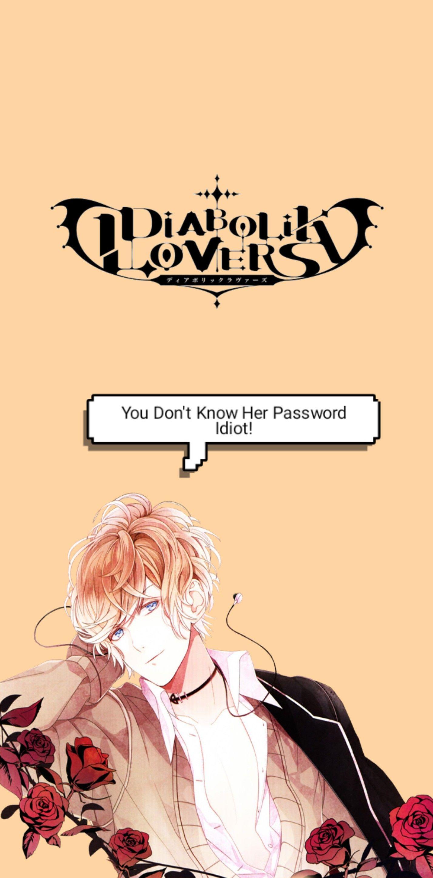 1428x2896 Don't touch my phone Diaboliklovers. Anime lock screen wallpaper, Anime wallpaper phone, Anime lock screen