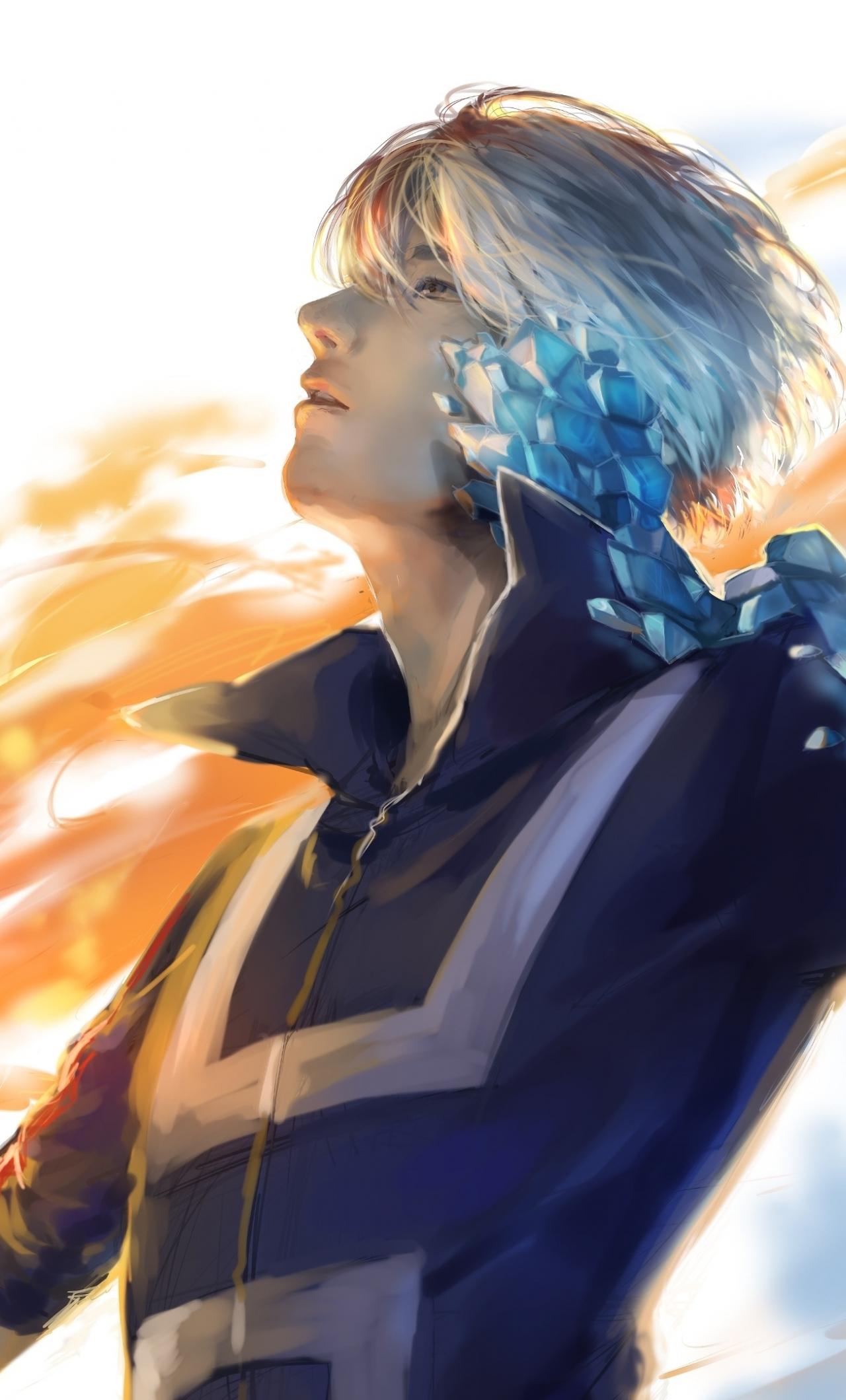 1280x2120 Download 1280x2120 wallpaper anime boy, artwork, shouto todoroki, iphone 6 plus, 1280x2120 HD image, background, 10002