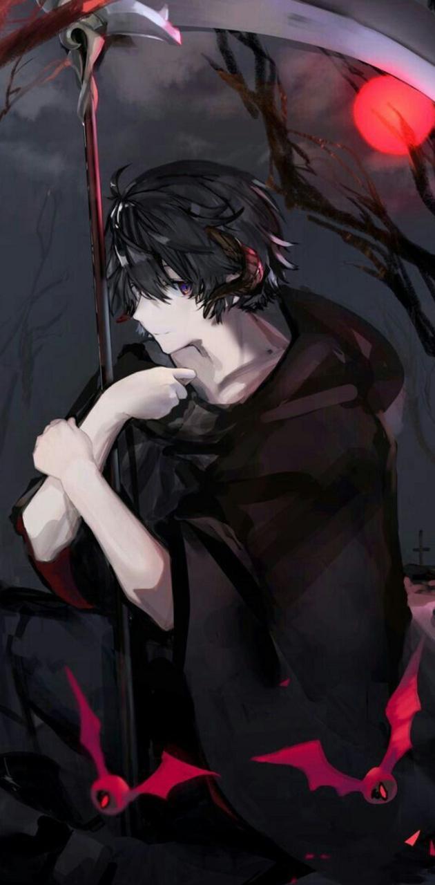 630x1280 Anime Scythe Boy wallpaper