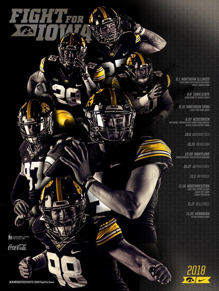 903x1200 Hawkeye Football up the 2018 Schedule Poster Friday night in Kinnick Stadium. #Hawkeyes