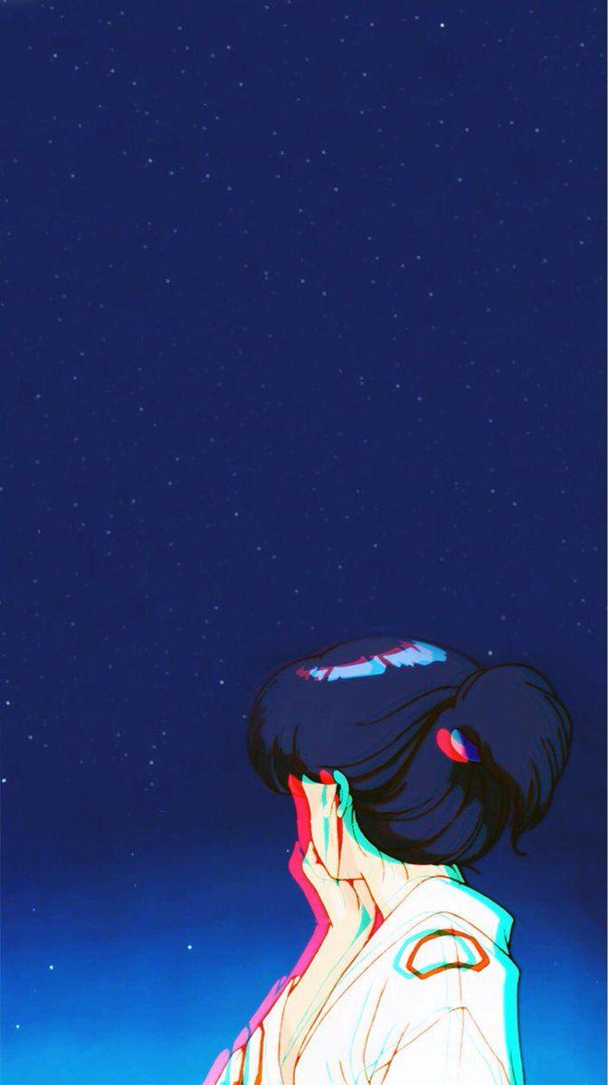 672x1200 Retro Anime Aesthetic Wallpaper