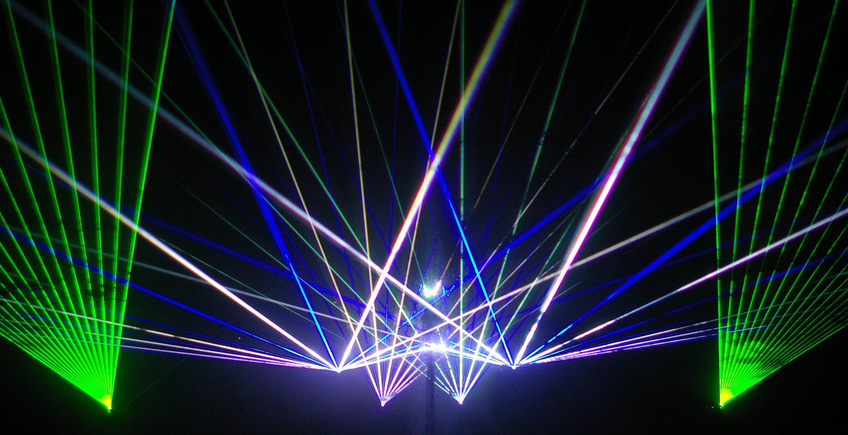 2864x1470 laser, Show, Concert, Lights, Color, Abstraction, Psychedelic Wallpaper HD / Desktop and Mobile Background