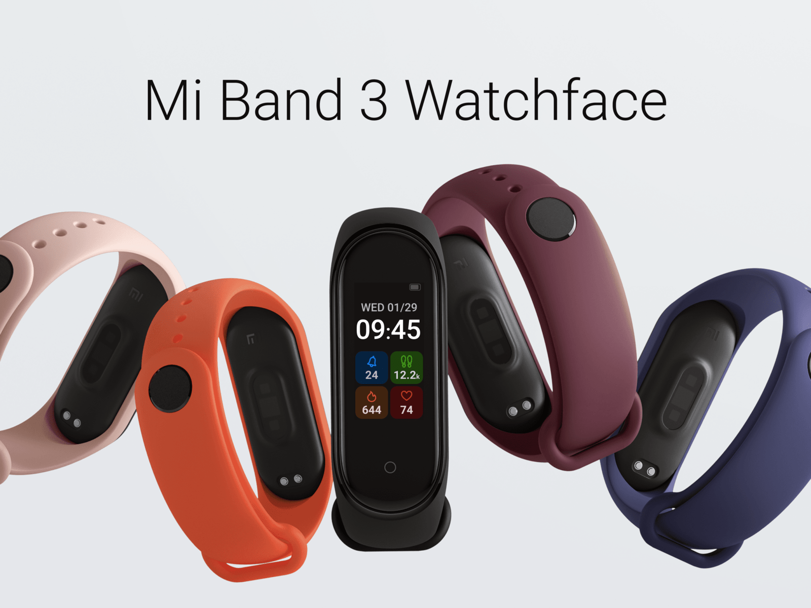 1600x1200 Mi Band 3 Watchface by Ivan Borisov on Dribbble