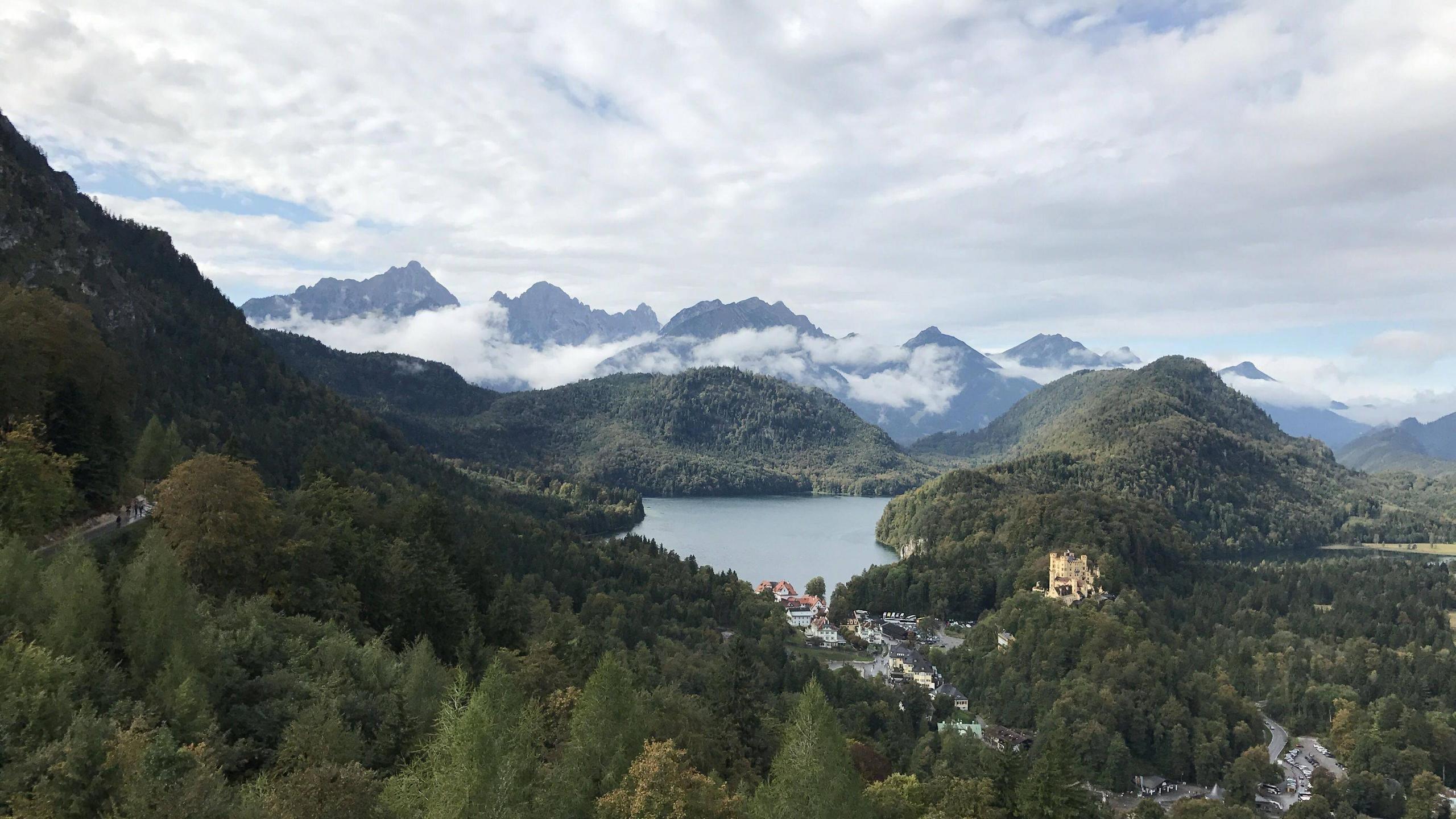 2560x1440 View From the Balcony of Neuschwanstein Castle HD wallpaper