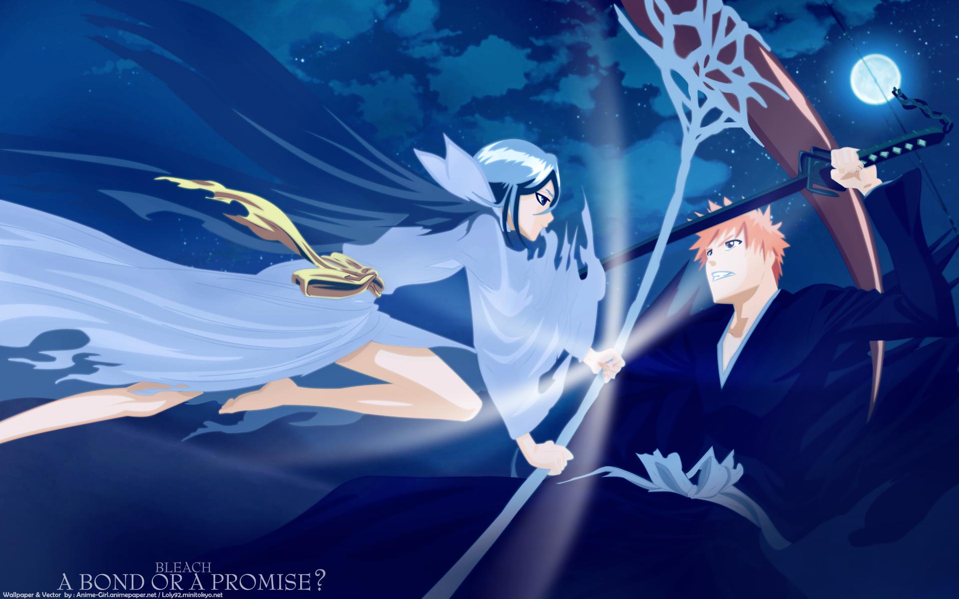 1920x1200 Ichigo X Dark Rukia Forever Wallpaper