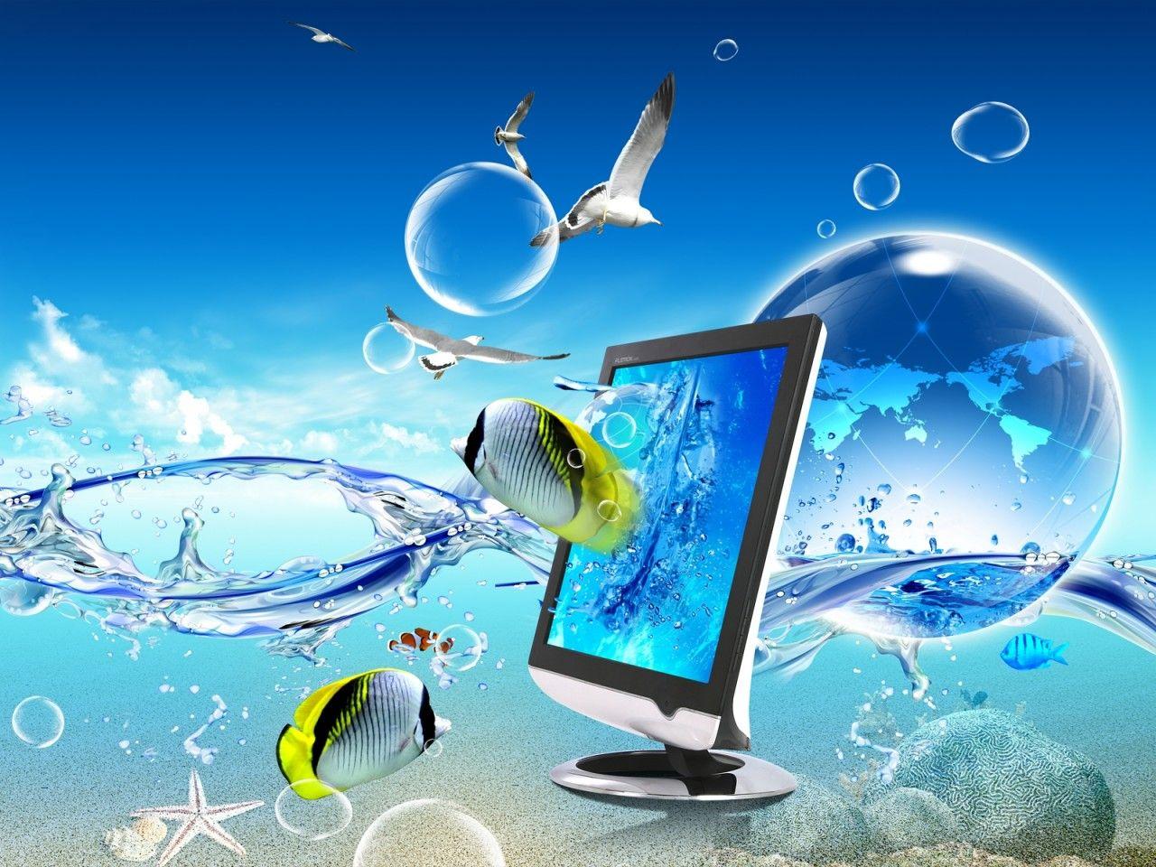 1280x960 Abstract Underwater Technology Wallpaper