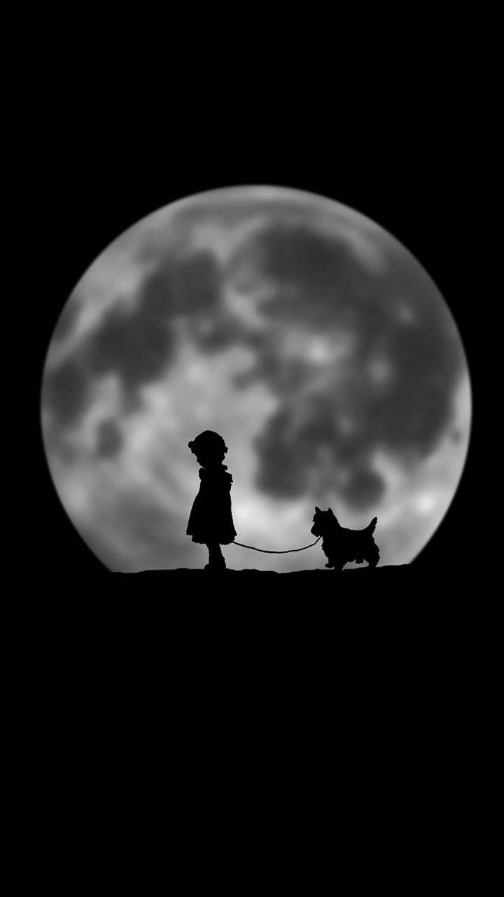 720x1280 moon dog girl. Love moon, Wallpaper, Girl wallpaper