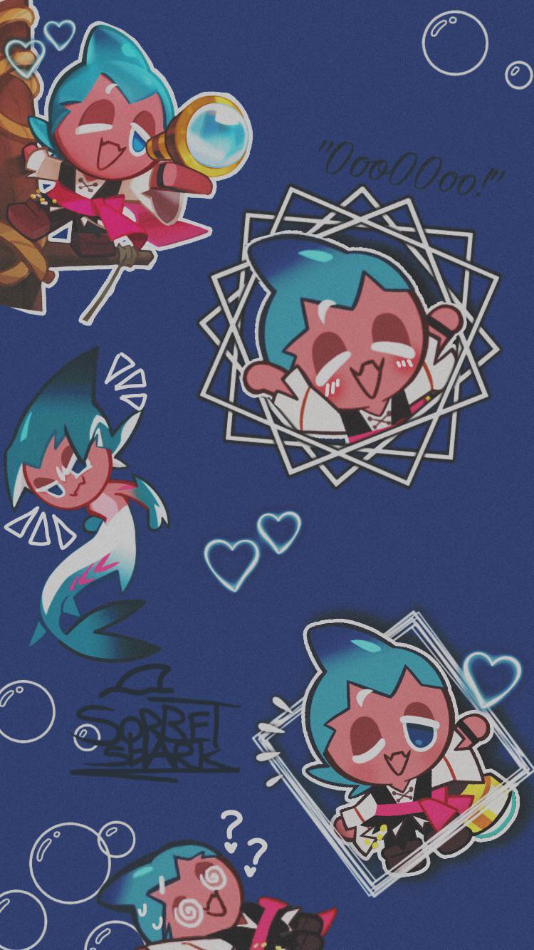 750x1334 making cookie run characters wallpaper day 1: Sorbet Shark Cookie!: Cookierun