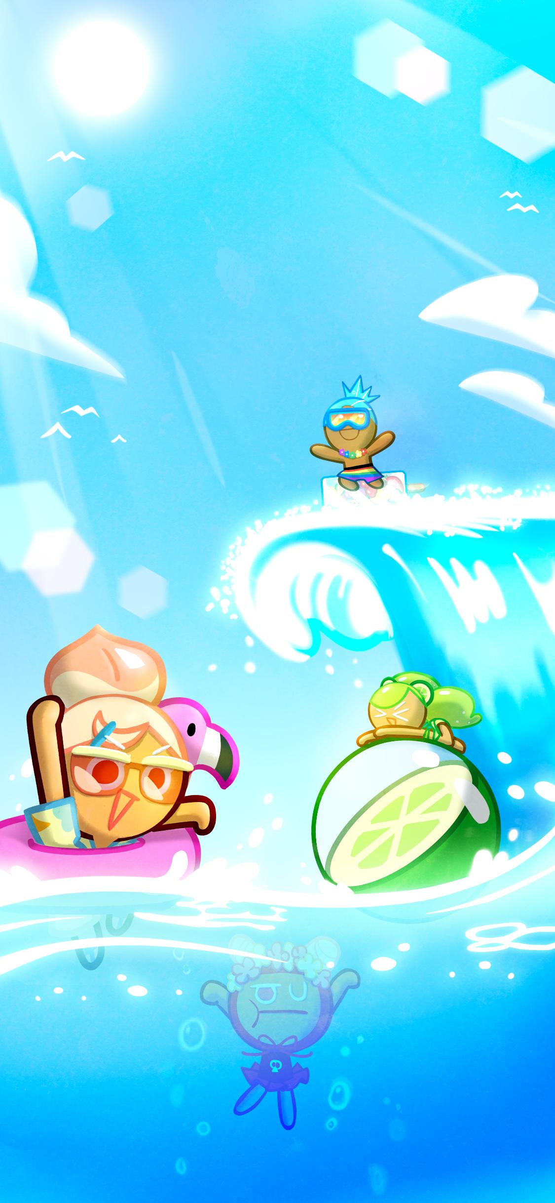 1125x2436 CookieRun a new wallpaper for this Summer? ☀️ Try out this one! #CookieRun