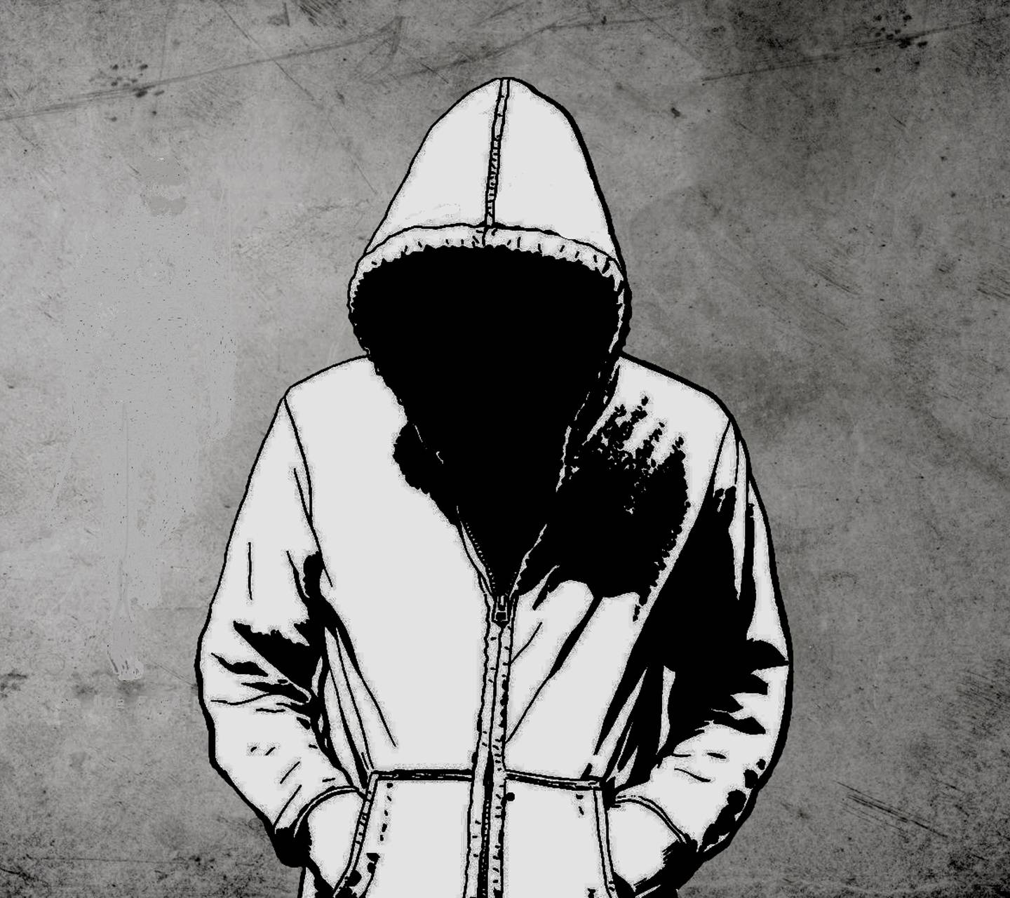 1440x1280 Black and White Graffiti Wallpaper