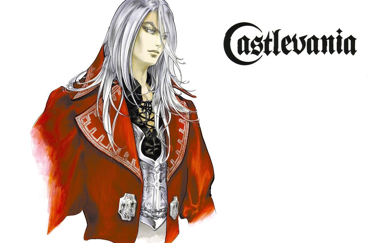 1332x850 Wallpaper collar, vampire, guy, art, castlevania, ayami kojima, long white hair, juste belmont image for desktop, section игры