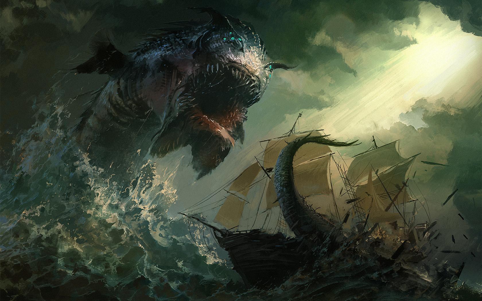 1680x1050 Sea Monster HD Wallpaper and Background