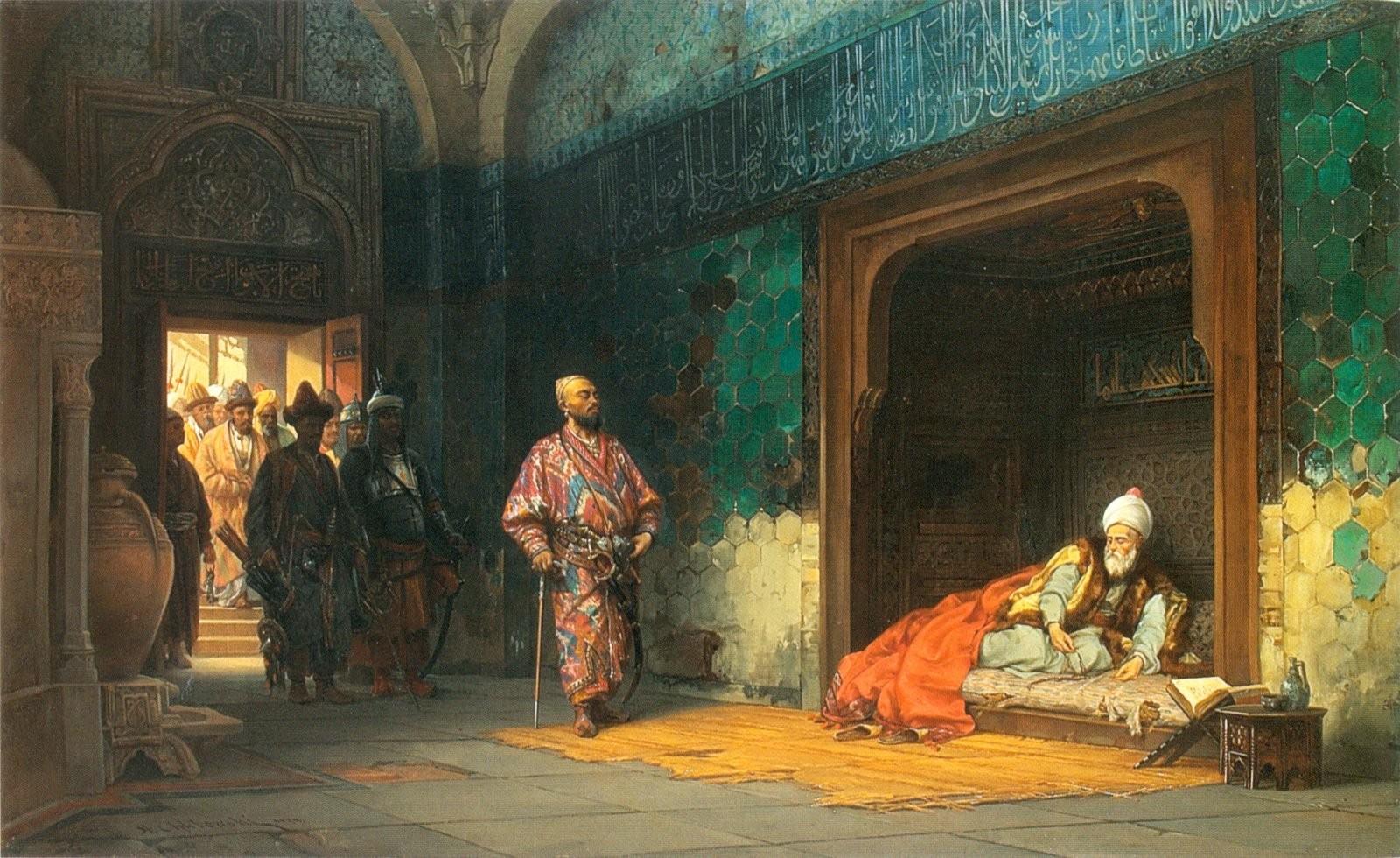 1600x980 Painting History Royal Prisons Classic Art Islamic Architecture Warrior Traditional Clothing Wallpaper:1600x980