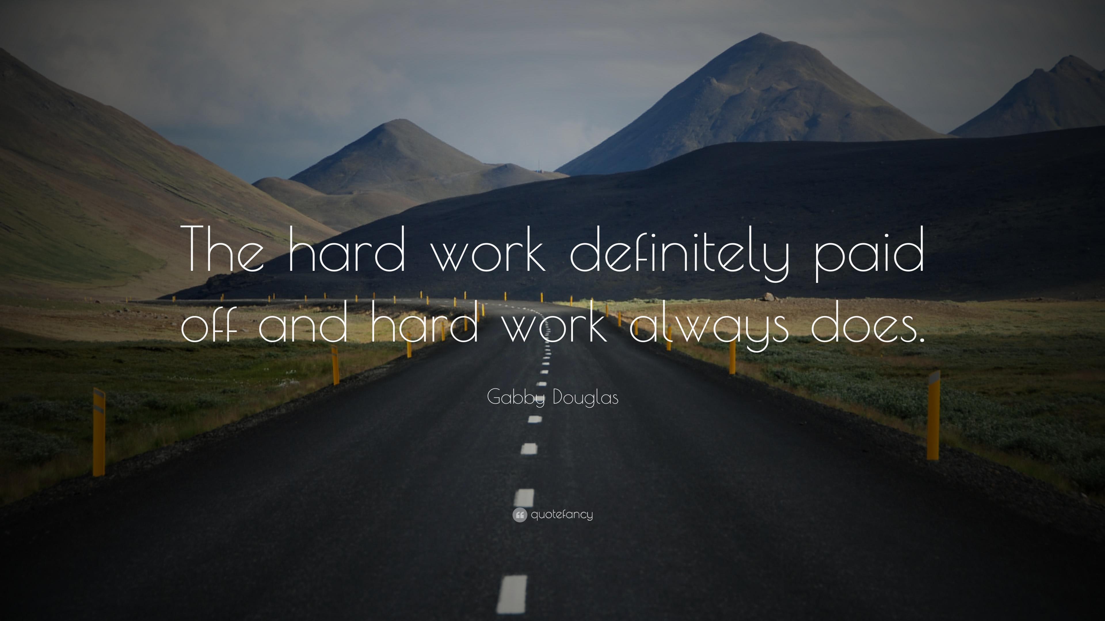 3840x2160 Gabby Douglas Quote: “The hard work definitely paid off and hard work always does.”
