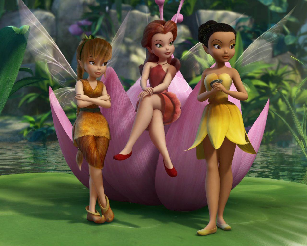 1280x1024 Tinkerbell And Friends Three Fairies On A Lily Wallpaper Full High Resolution 1920x1080 :