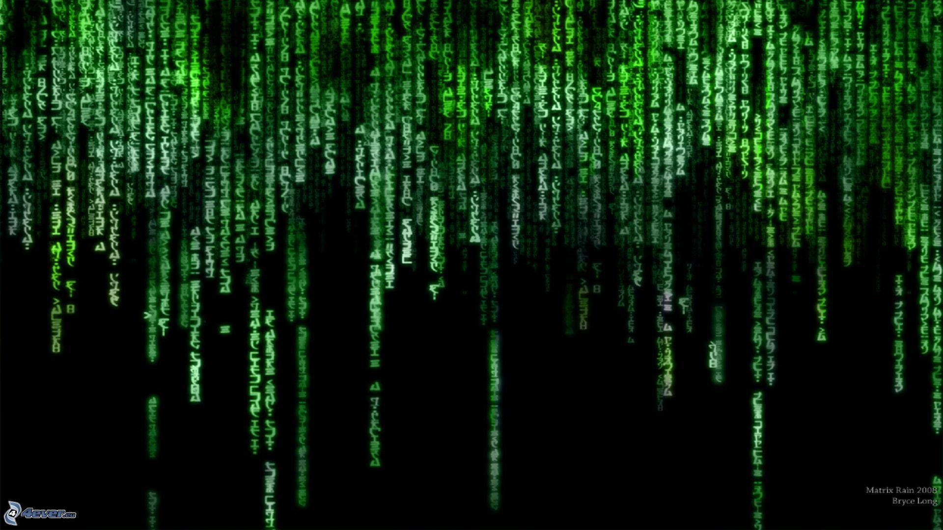 1920x1080 Green Code Wallpaper