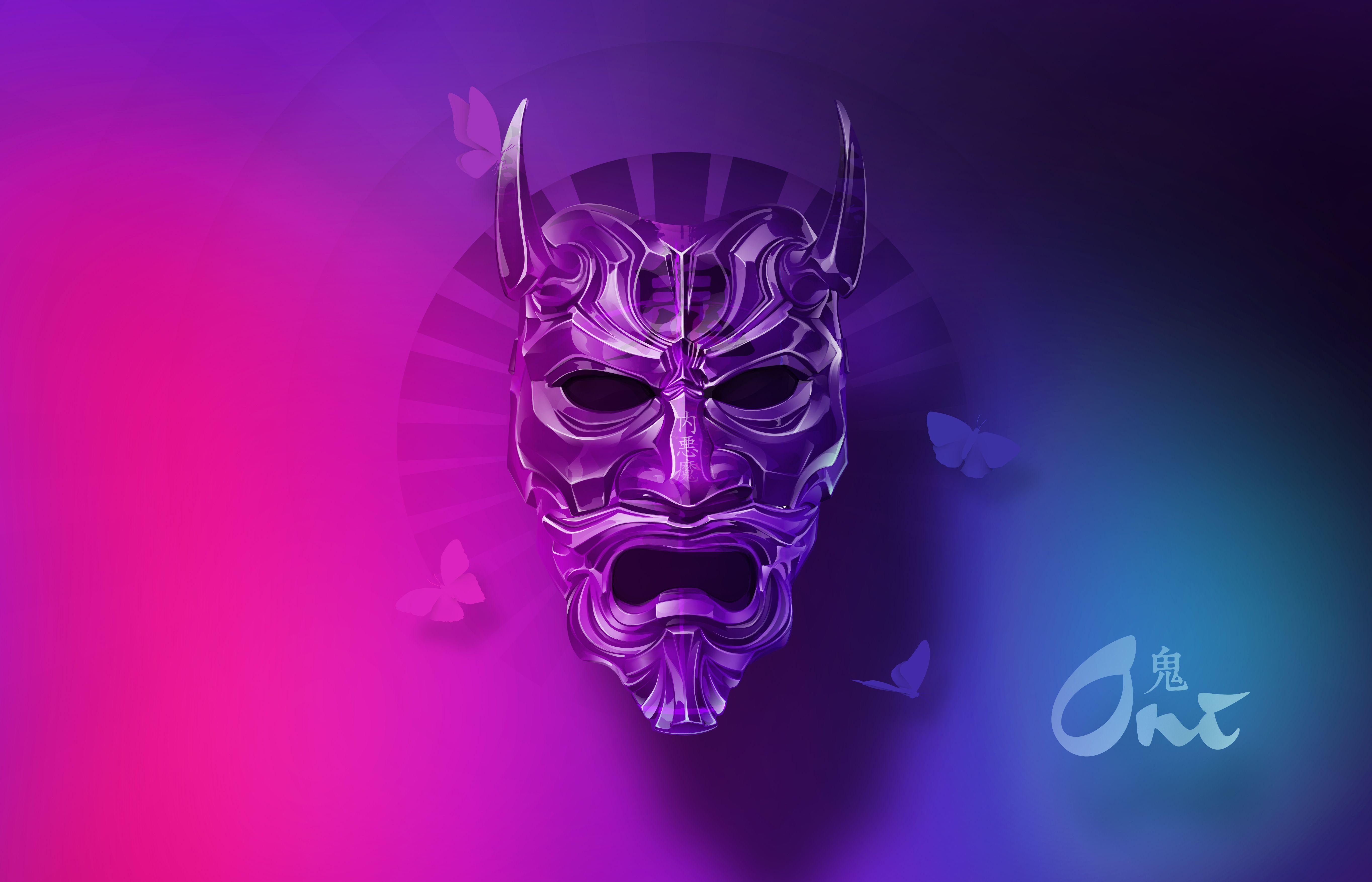 5456x3508 Oni Mask Wallpaper